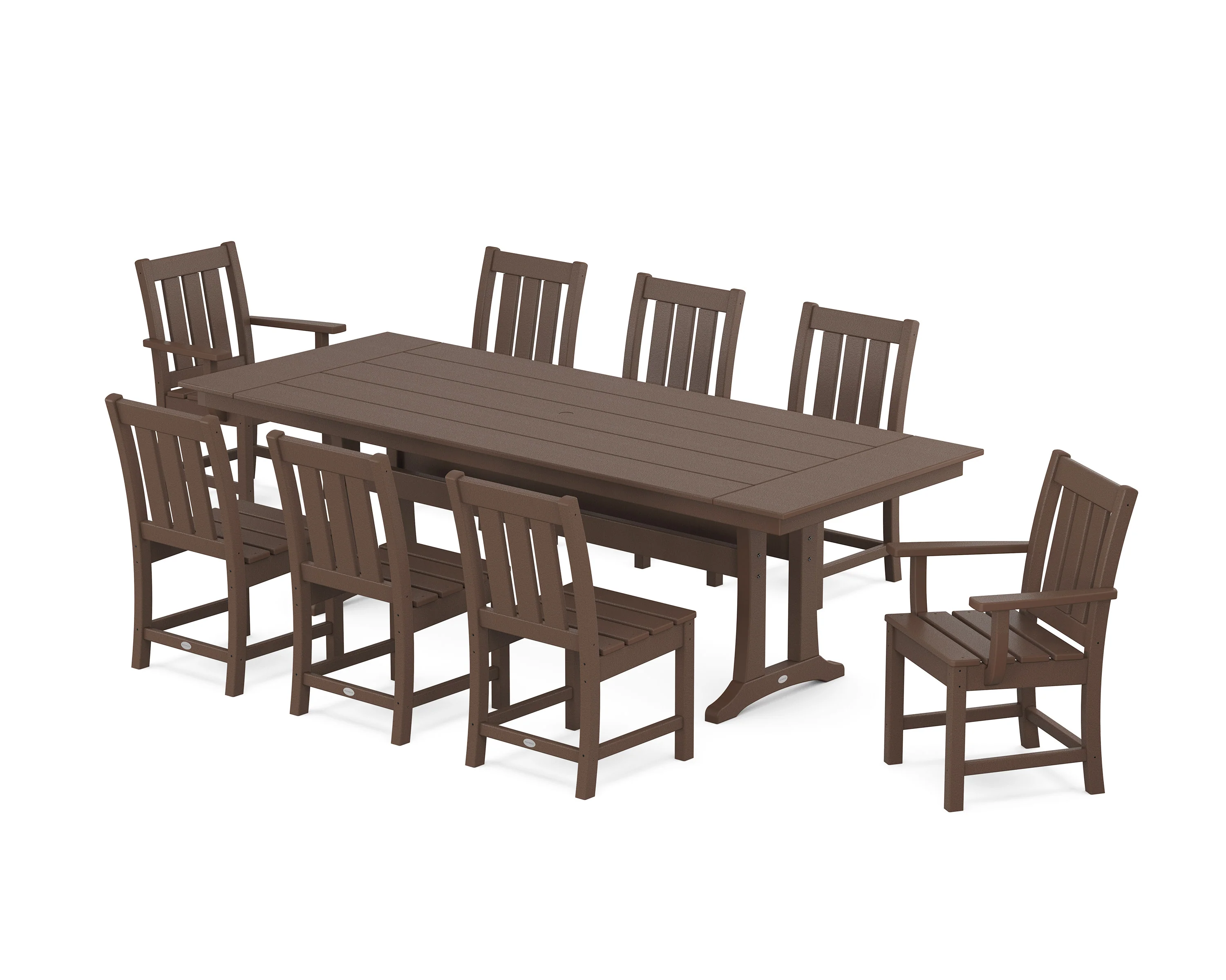 Oxford 9-Piece Farmhouse Dining Set with Trestle Legs - Image 6