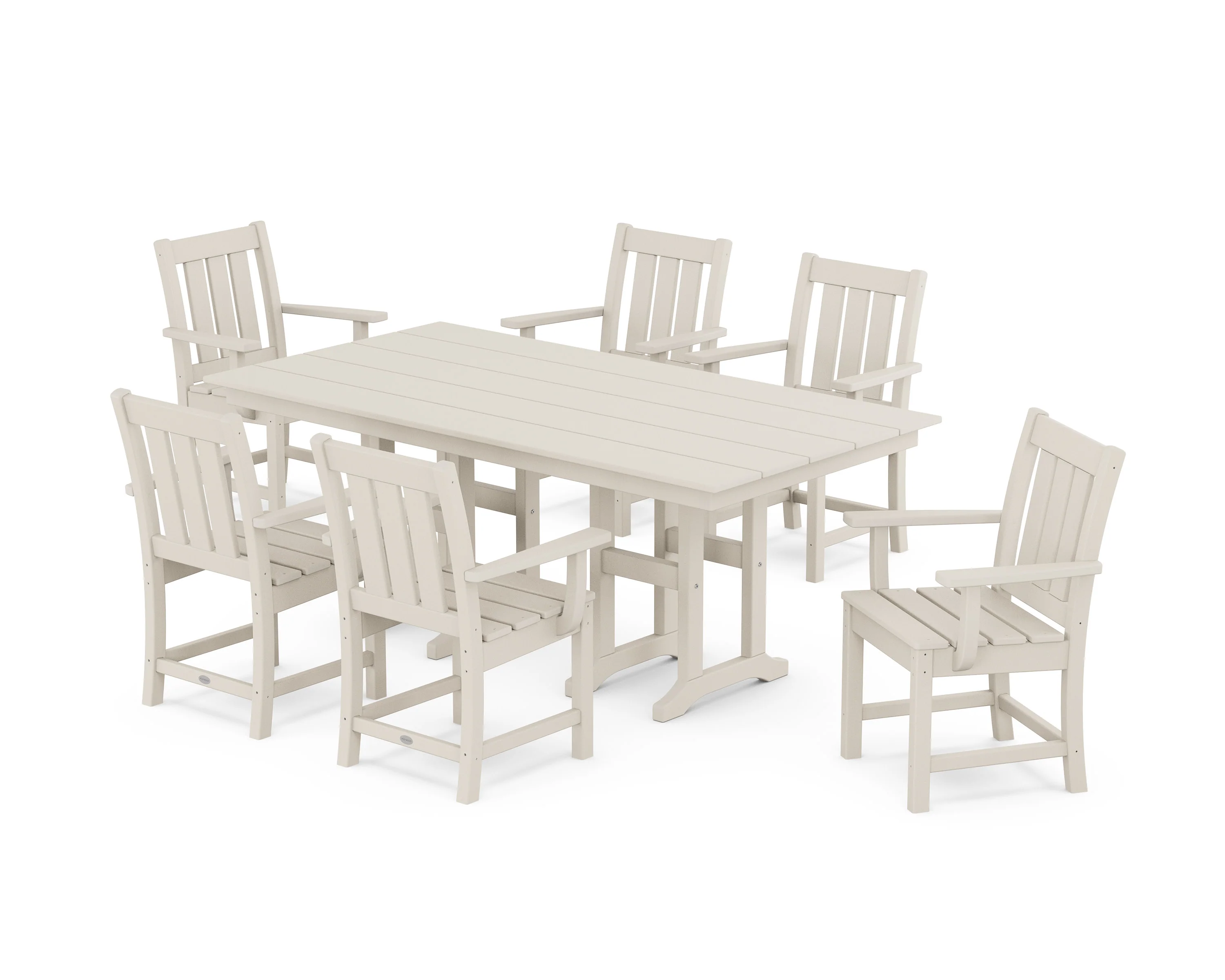 Oxford Arm Chair 7-Piece Farmhouse Dining Set - Image 4