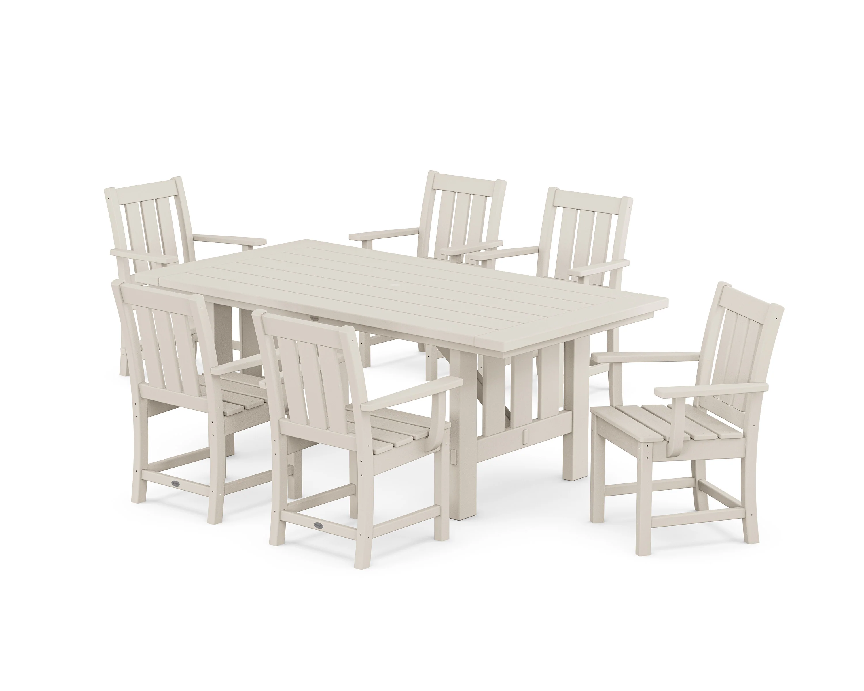 Oxford Arm Chair 7-Piece Mission Dining Set - Image 4
