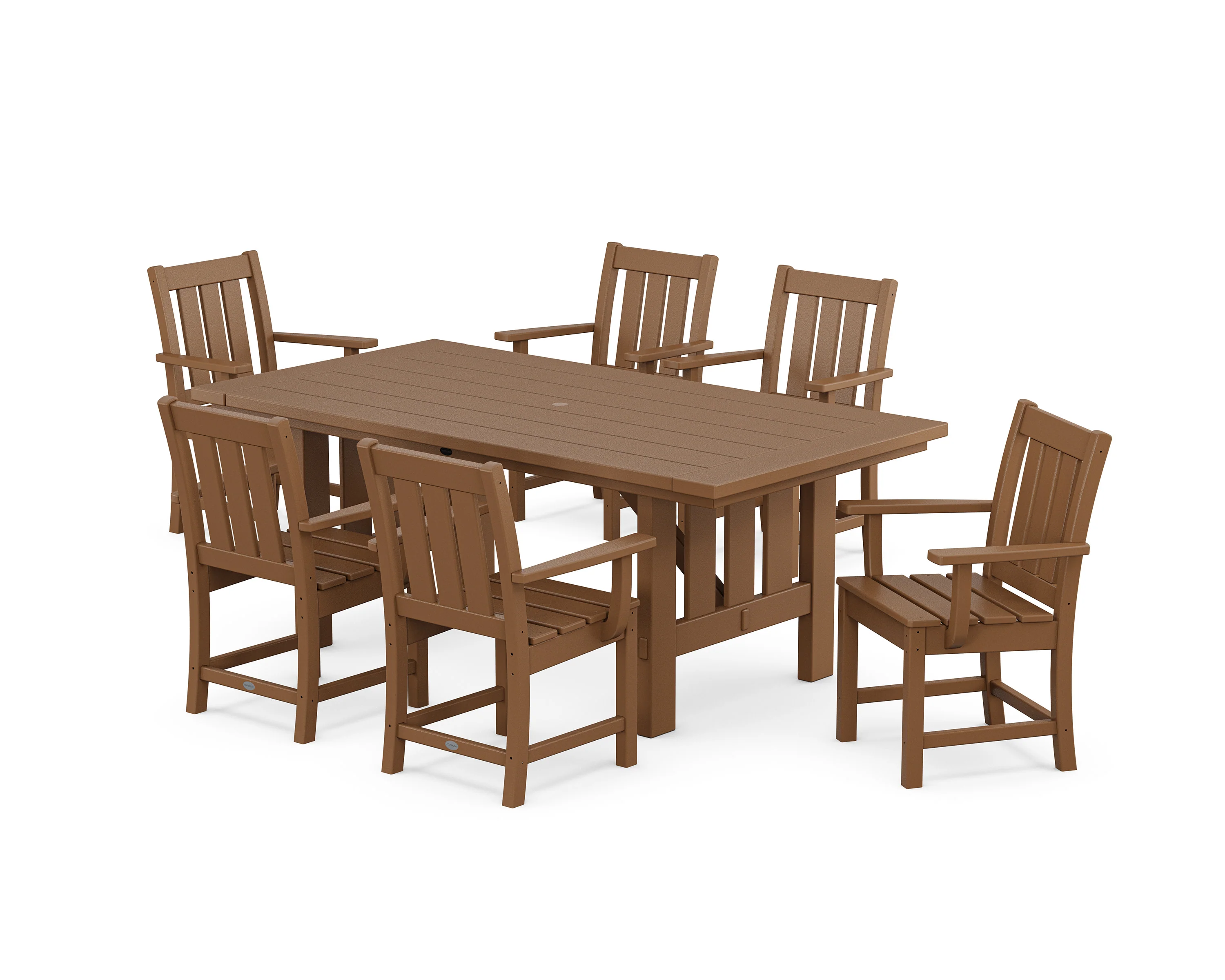 Oxford Arm Chair 7-Piece Mission Dining Set - Image 6