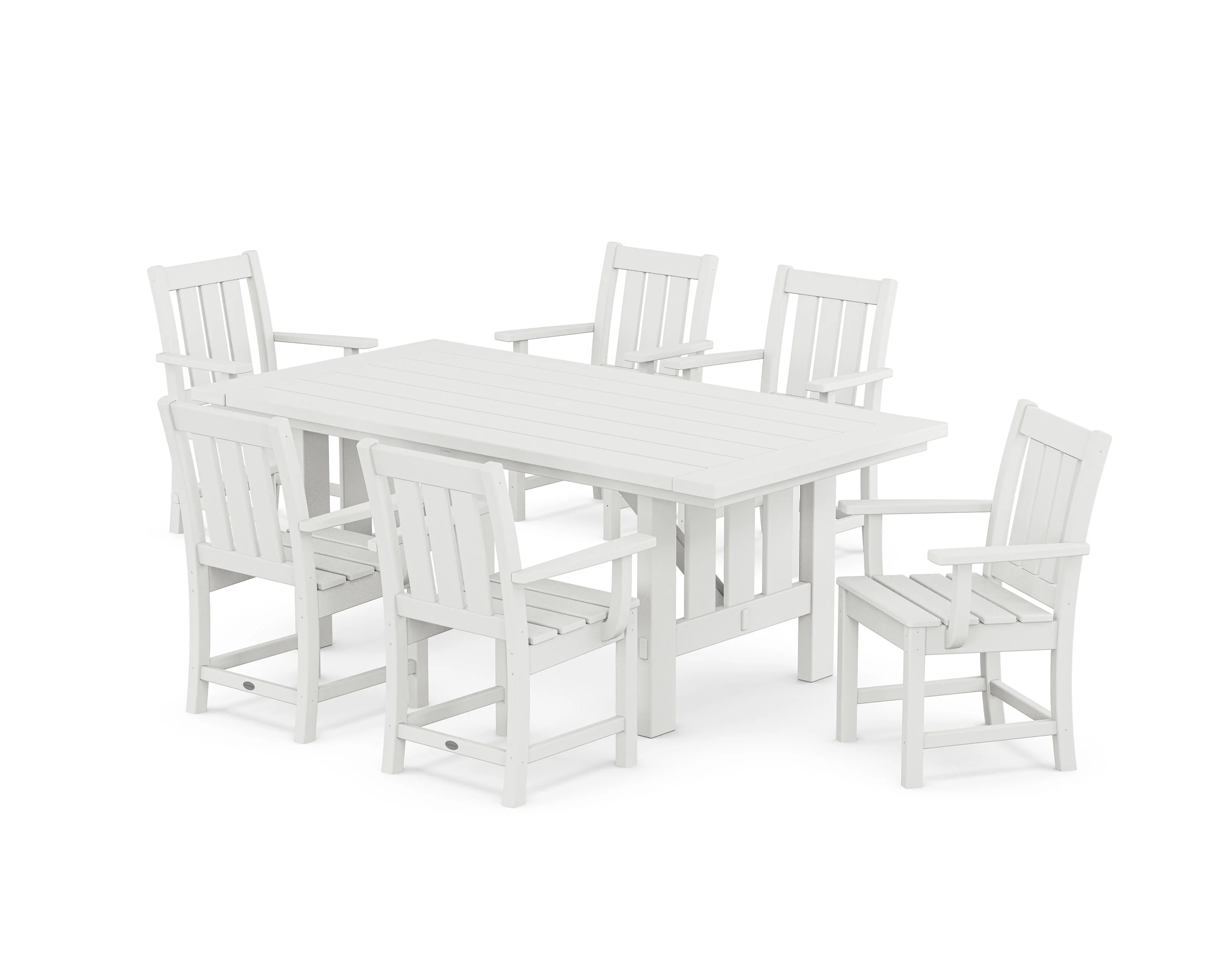 Oxford Arm Chair 7-Piece Mission Dining Set - Image 7