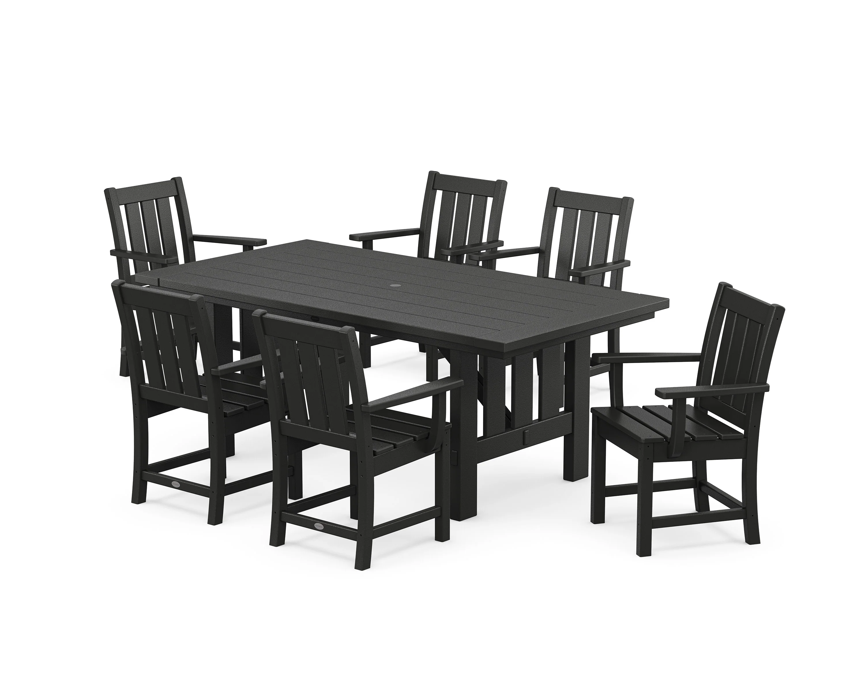 Oxford Arm Chair 7-Piece Mission Dining Set - Image 8