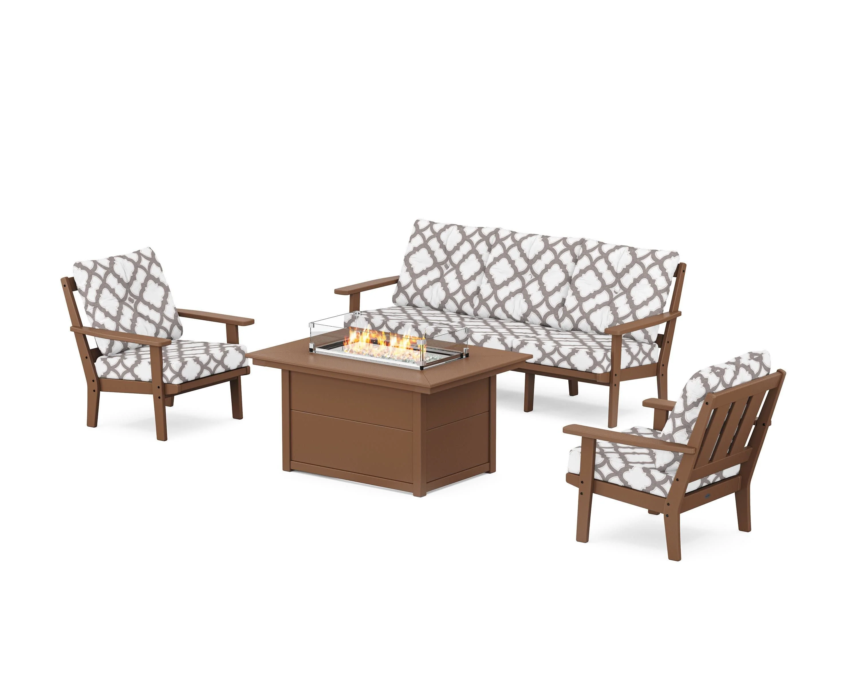 Oxford Deep Seating Fire Pit Table Set - Image 209