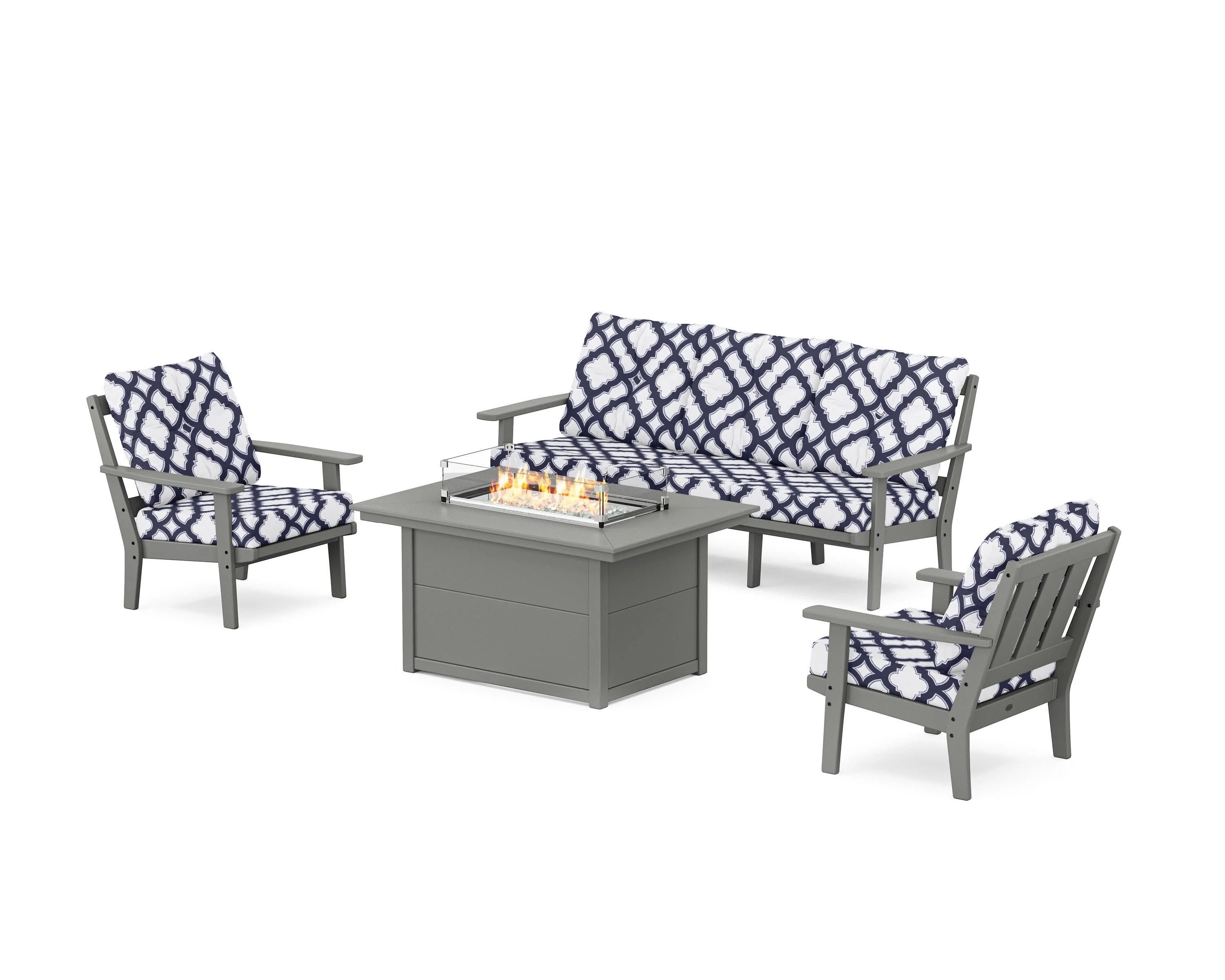 Oxford Deep Seating Fire Pit Table Set - Image 3