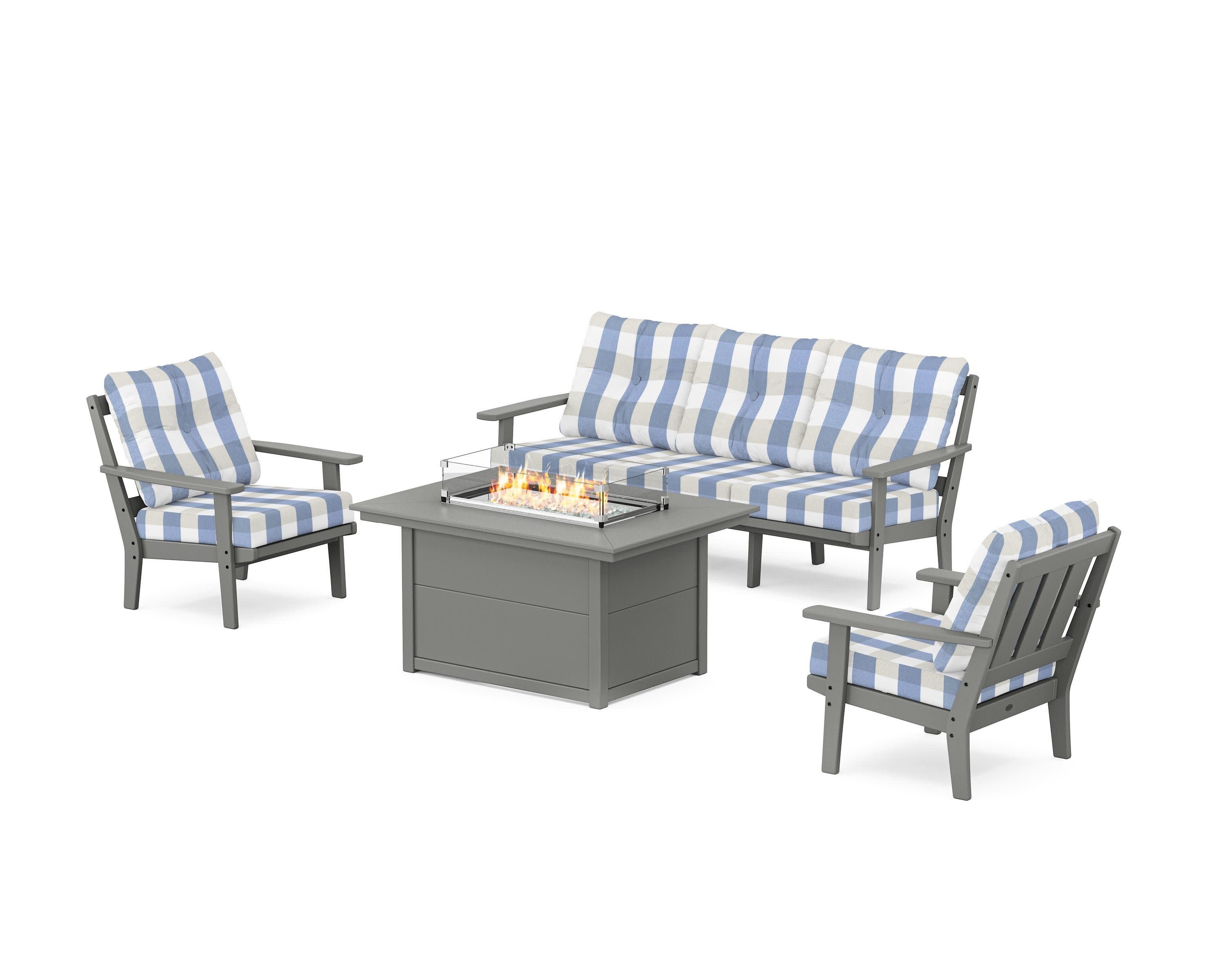 Oxford Deep Seating Fire Pit Table Set - Image 34