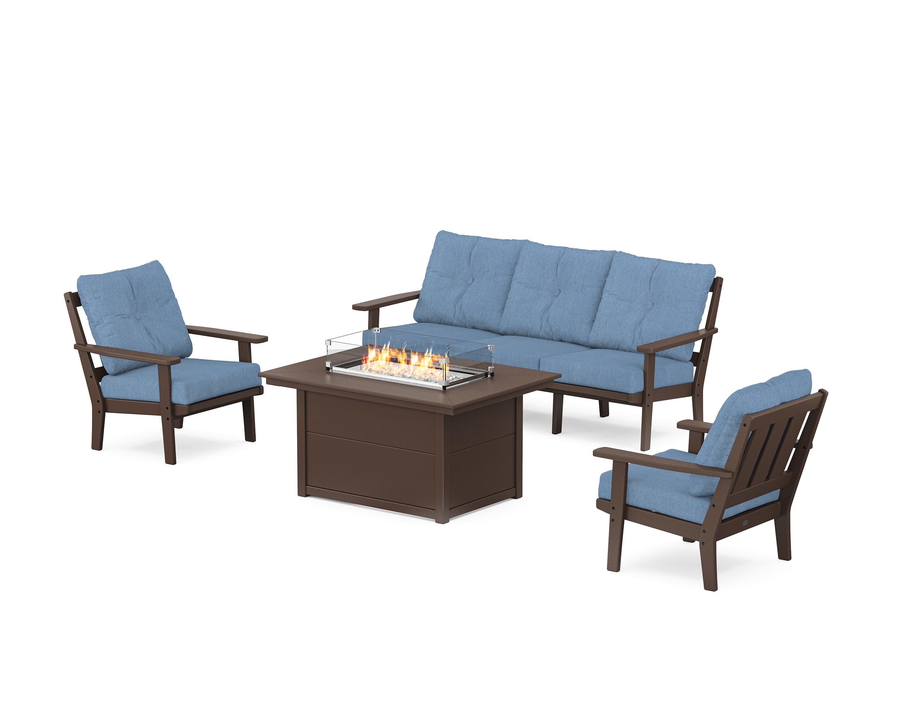 Oxford Deep Seating Fire Pit Table Set - Image 36