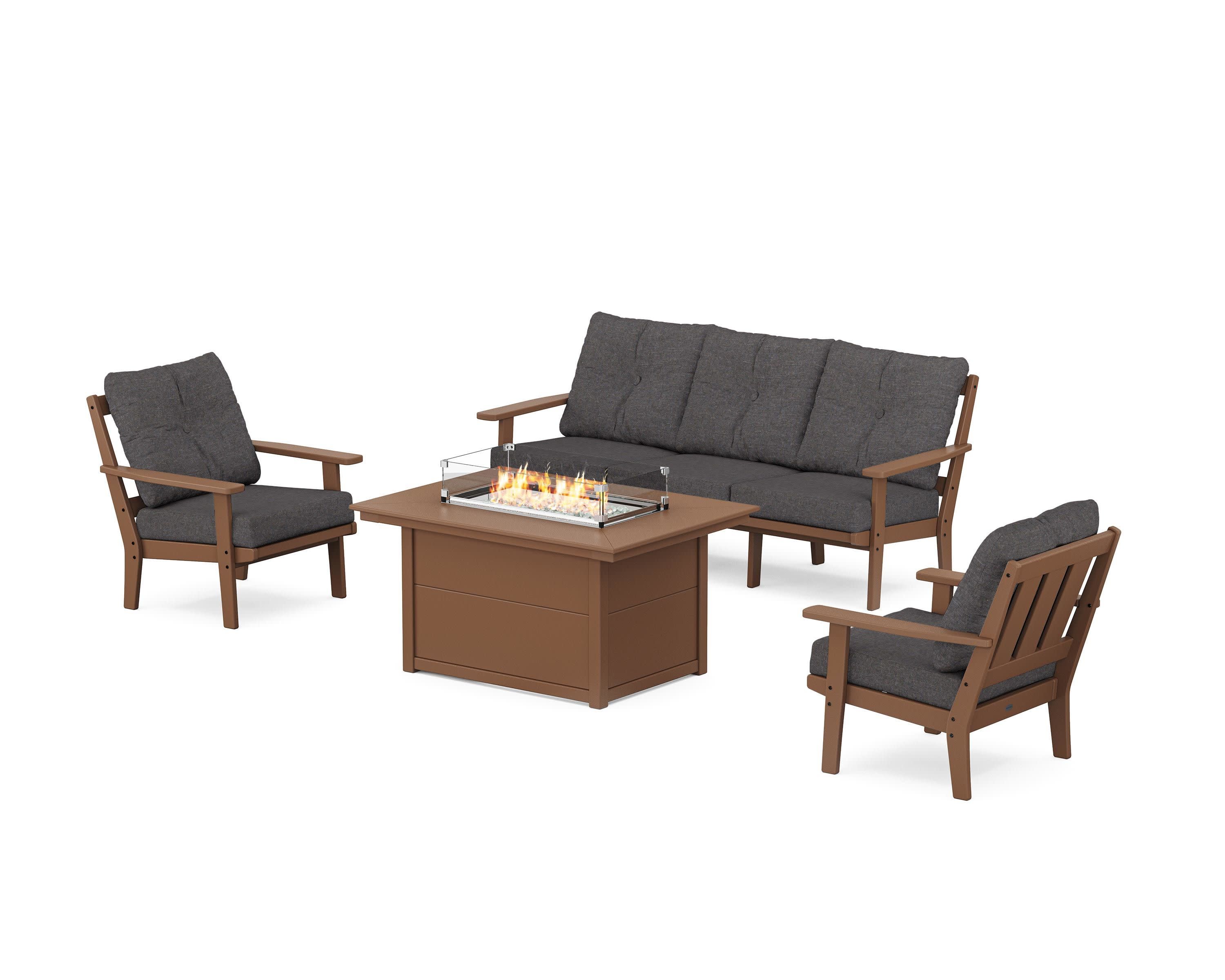 Oxford Deep Seating Fire Pit Table Set - Image 4