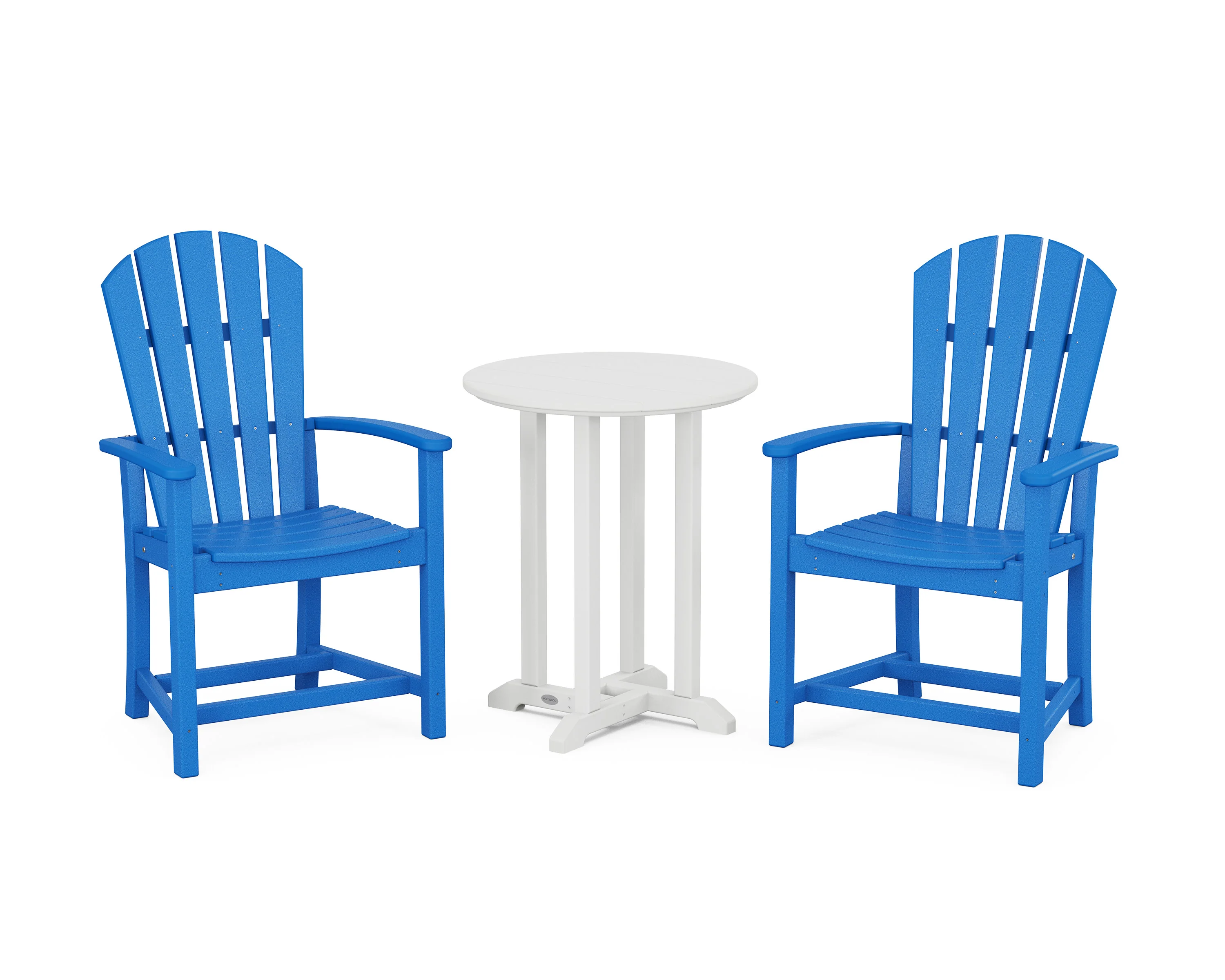 Palm Coast 3-Piece Round Farmhouse Bistro Dining Set - Image 3