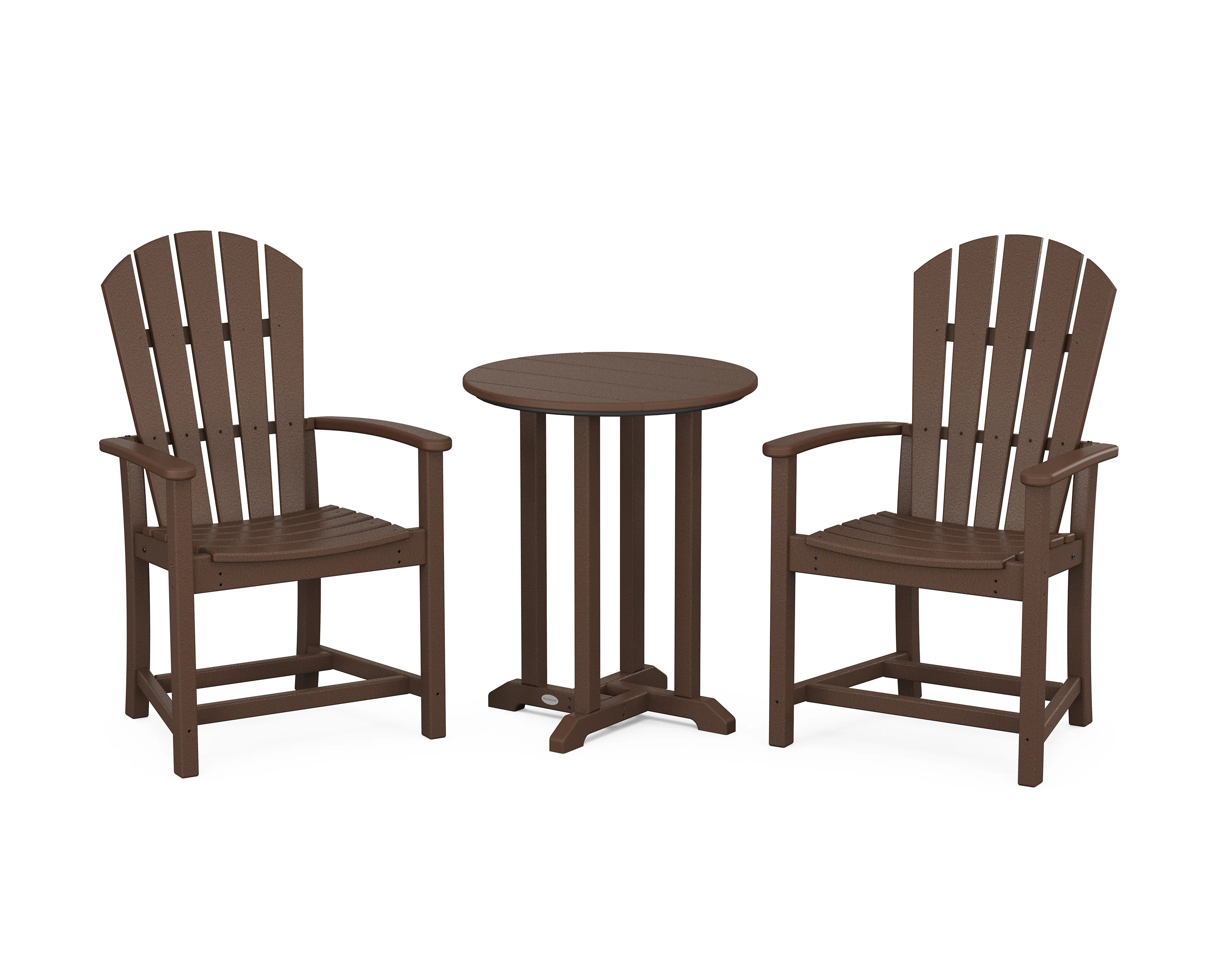 Palm Coast 3-Piece Round Farmhouse Bistro Dining Set - Image 4