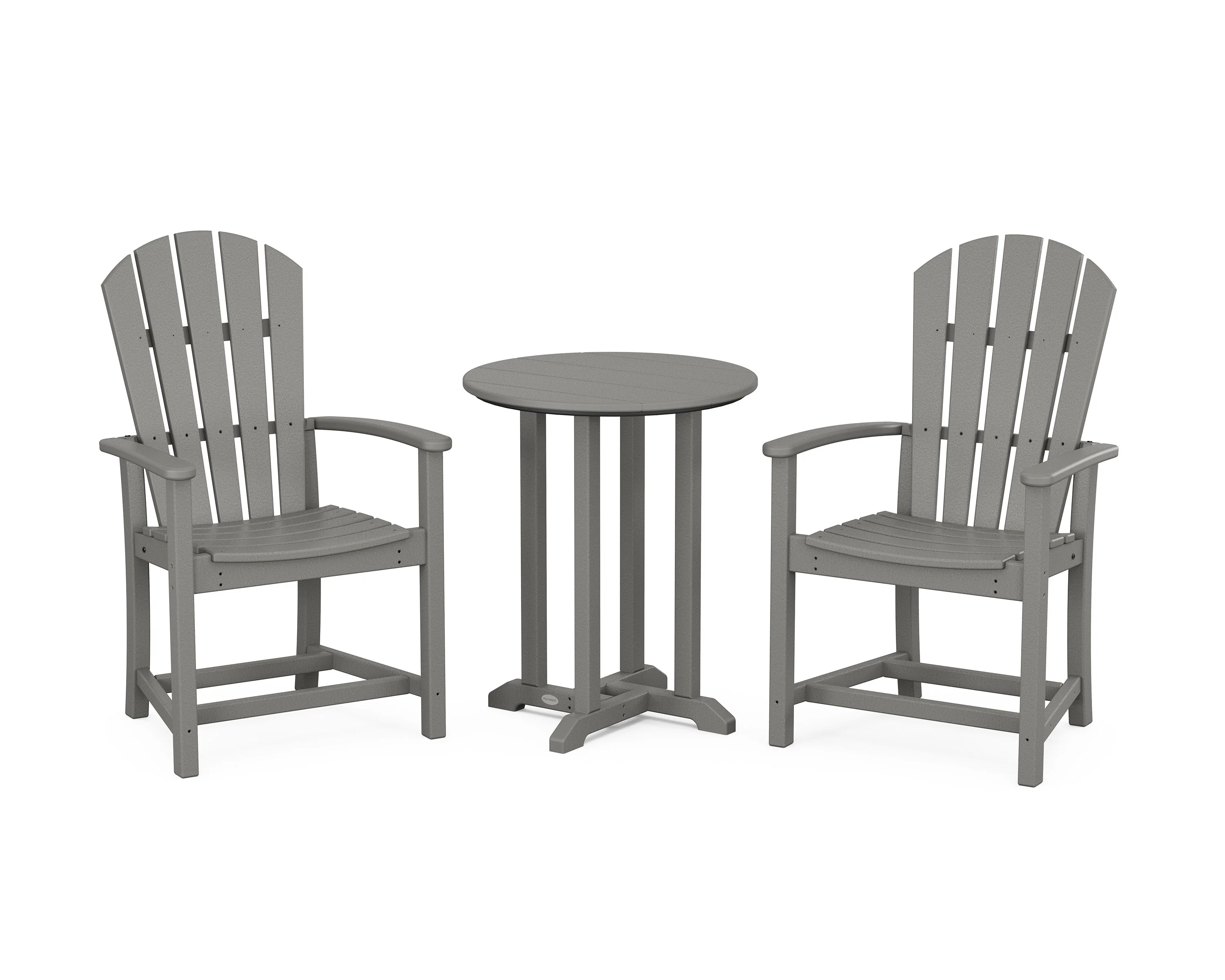 Palm Coast 3-Piece Round Farmhouse Bistro Dining Set - Image 5
