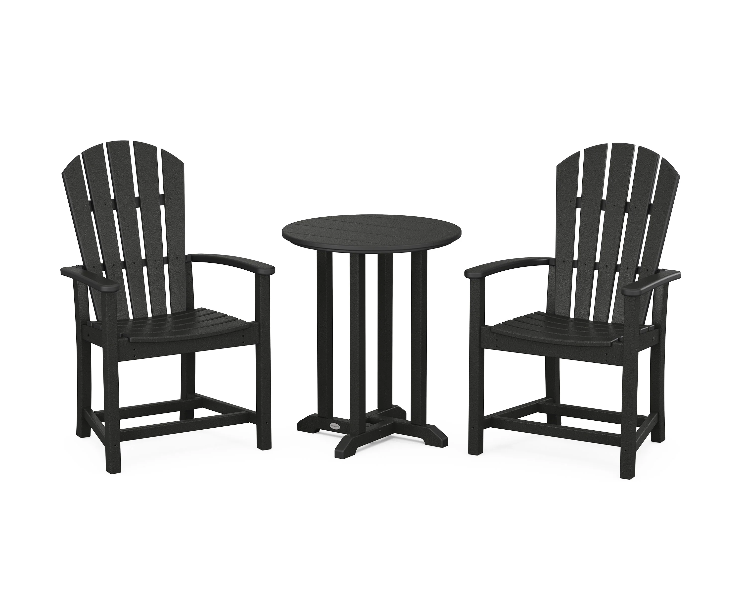 Palm Coast 3-Piece Round Farmhouse Bistro Dining Set - Image 6