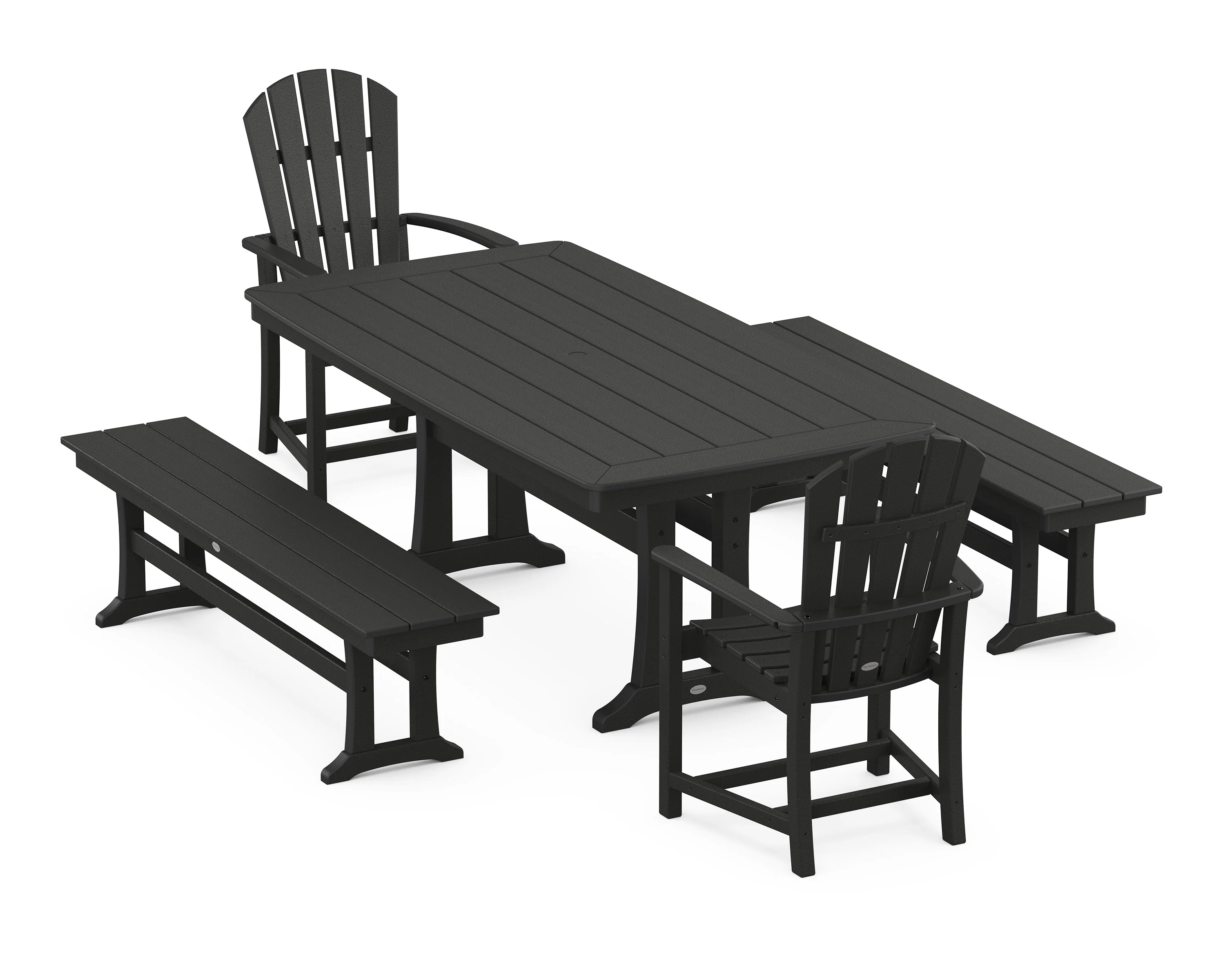 Palm Coast 5-Piece Dining Set with Trestle Legs - Image 6