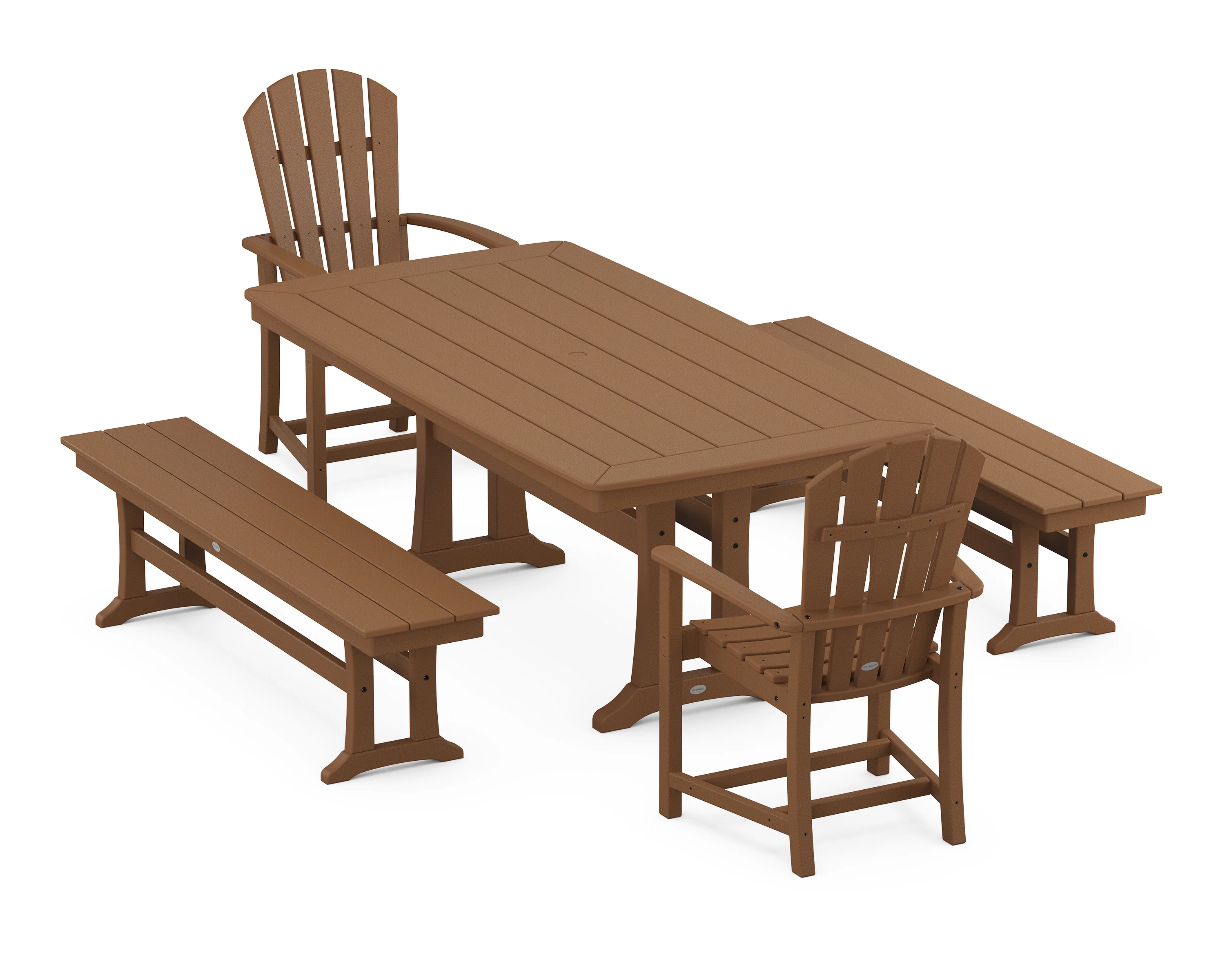 Palm Coast 5-Piece Dining Set with Trestle Legs - Image 8