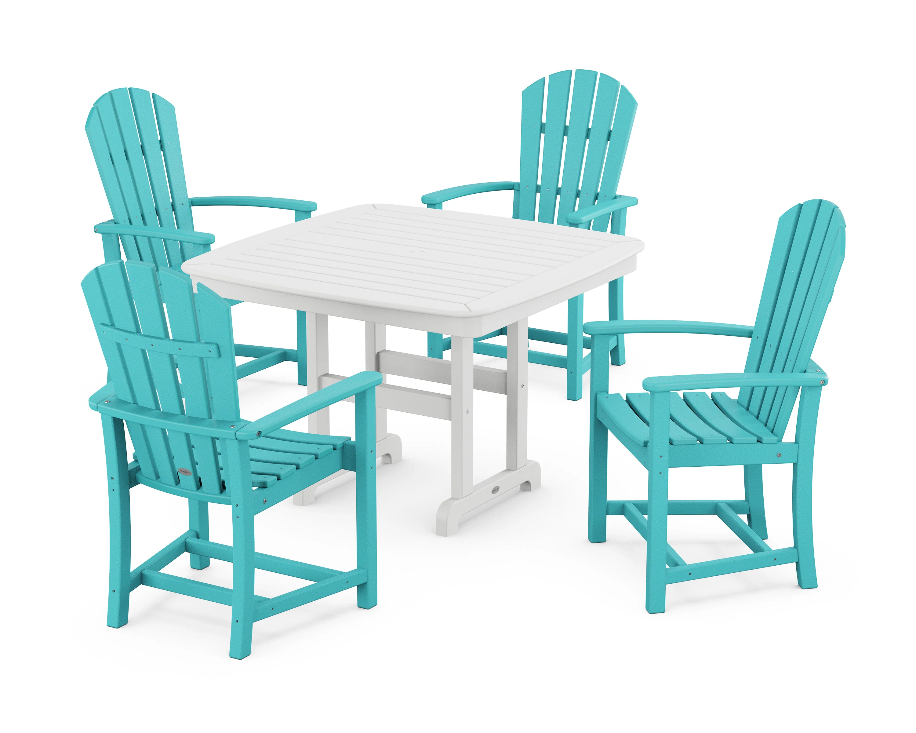 Palm Coast 5-Piece Dining Set with Trestle Legs - Image 4