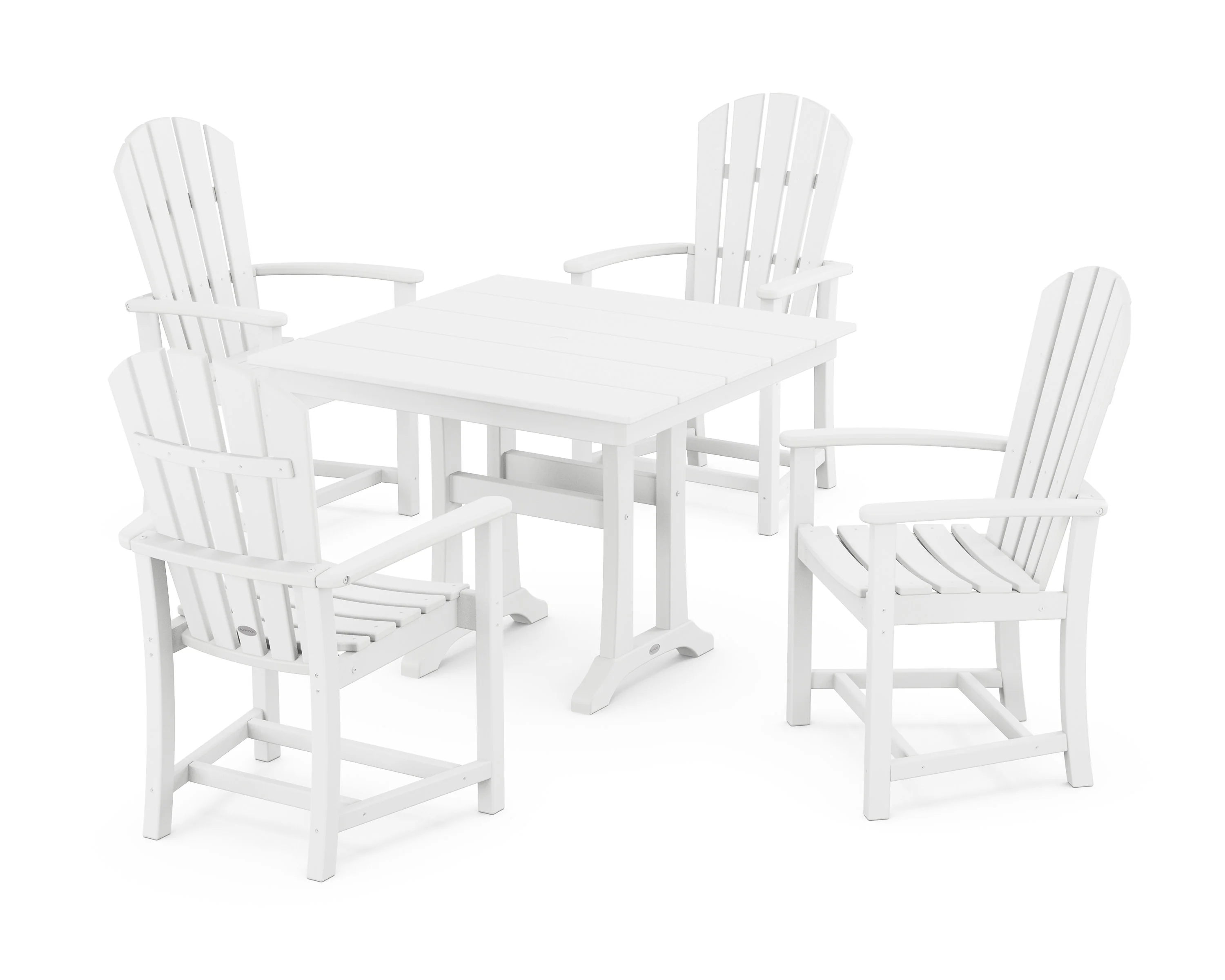 Palm Coast 5-Piece Farmhouse Dining Set With Trestle Legs - Image 10