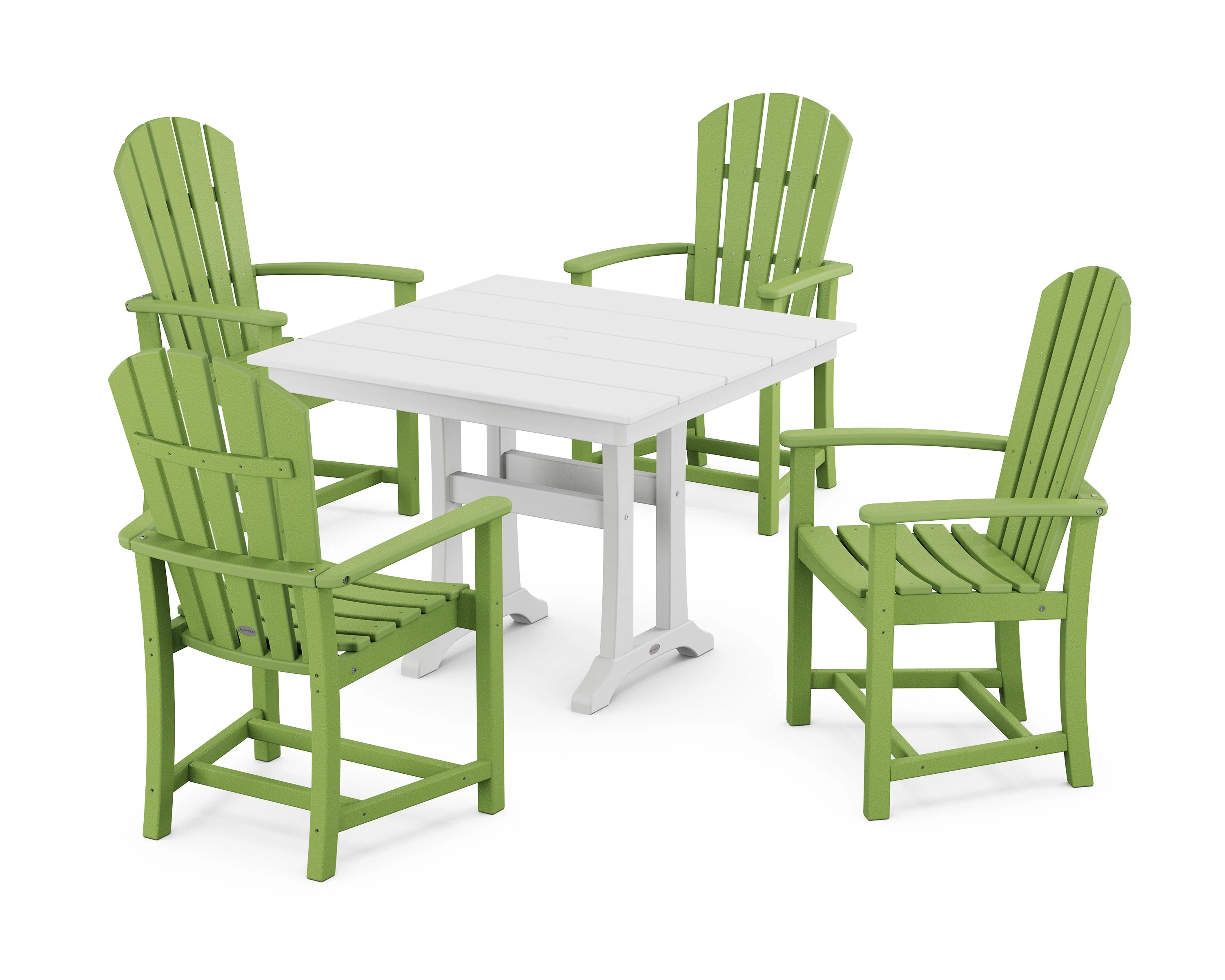 Palm Coast 5-Piece Farmhouse Dining Set With Trestle Legs - Image 12