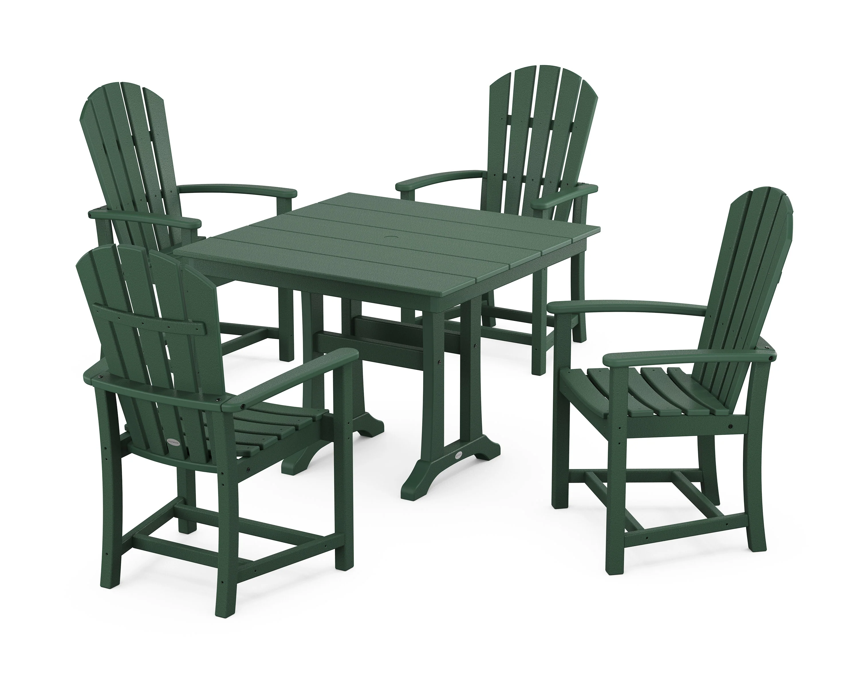 Palm Coast 5-Piece Farmhouse Dining Set With Trestle Legs - Image 16