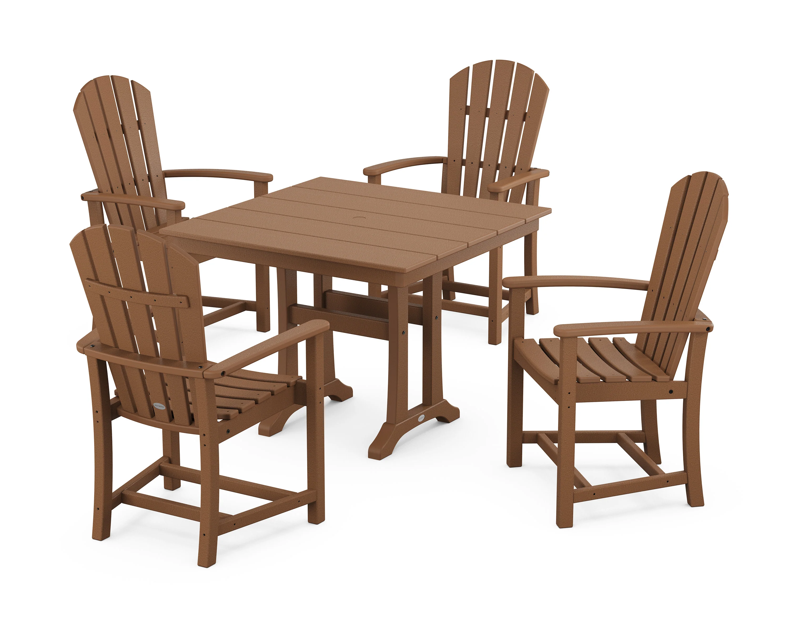 Palm Coast 5-Piece Farmhouse Dining Set With Trestle Legs - Image 9