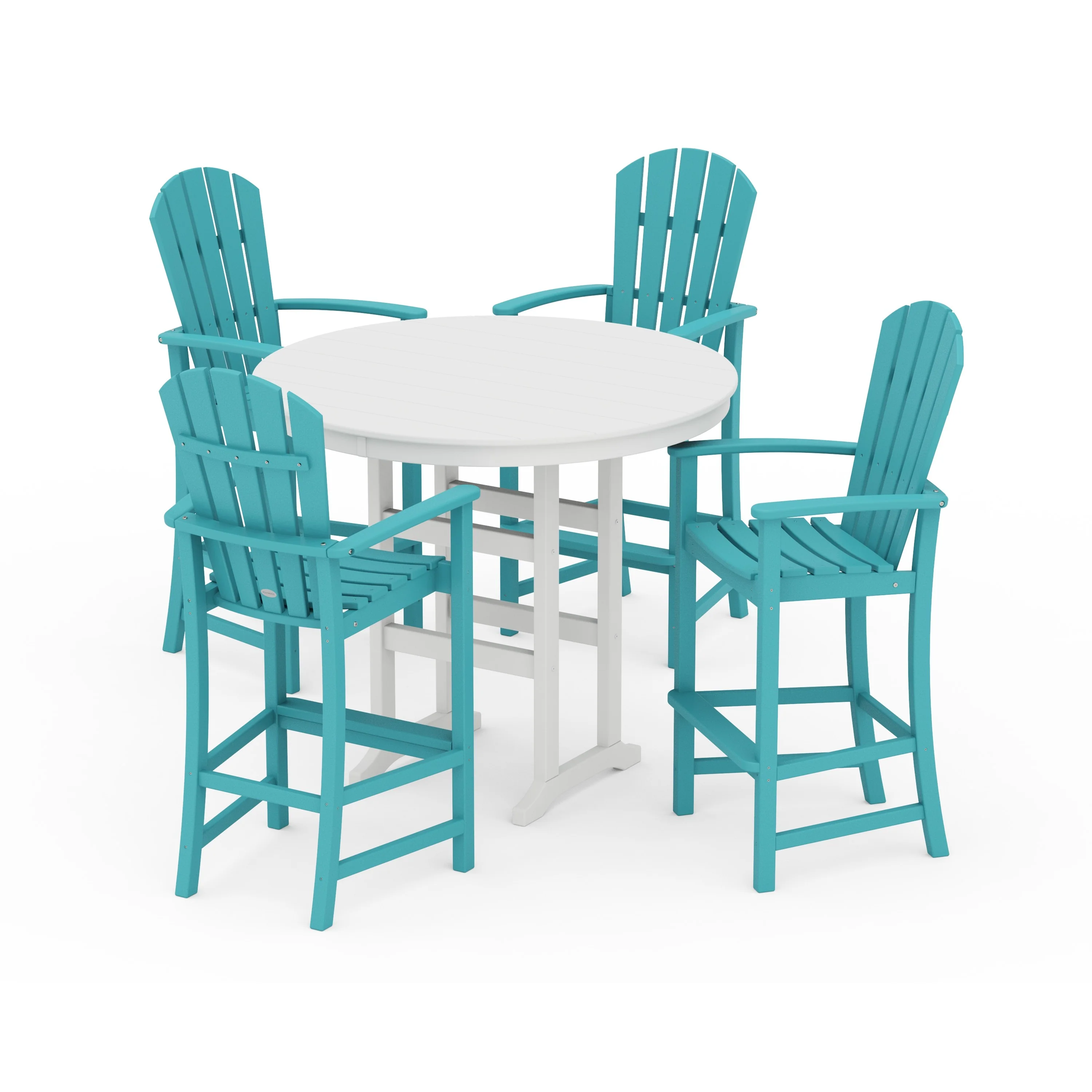 Palm Coast 5-Piece Round Farmhouse Bar Set - Image 10