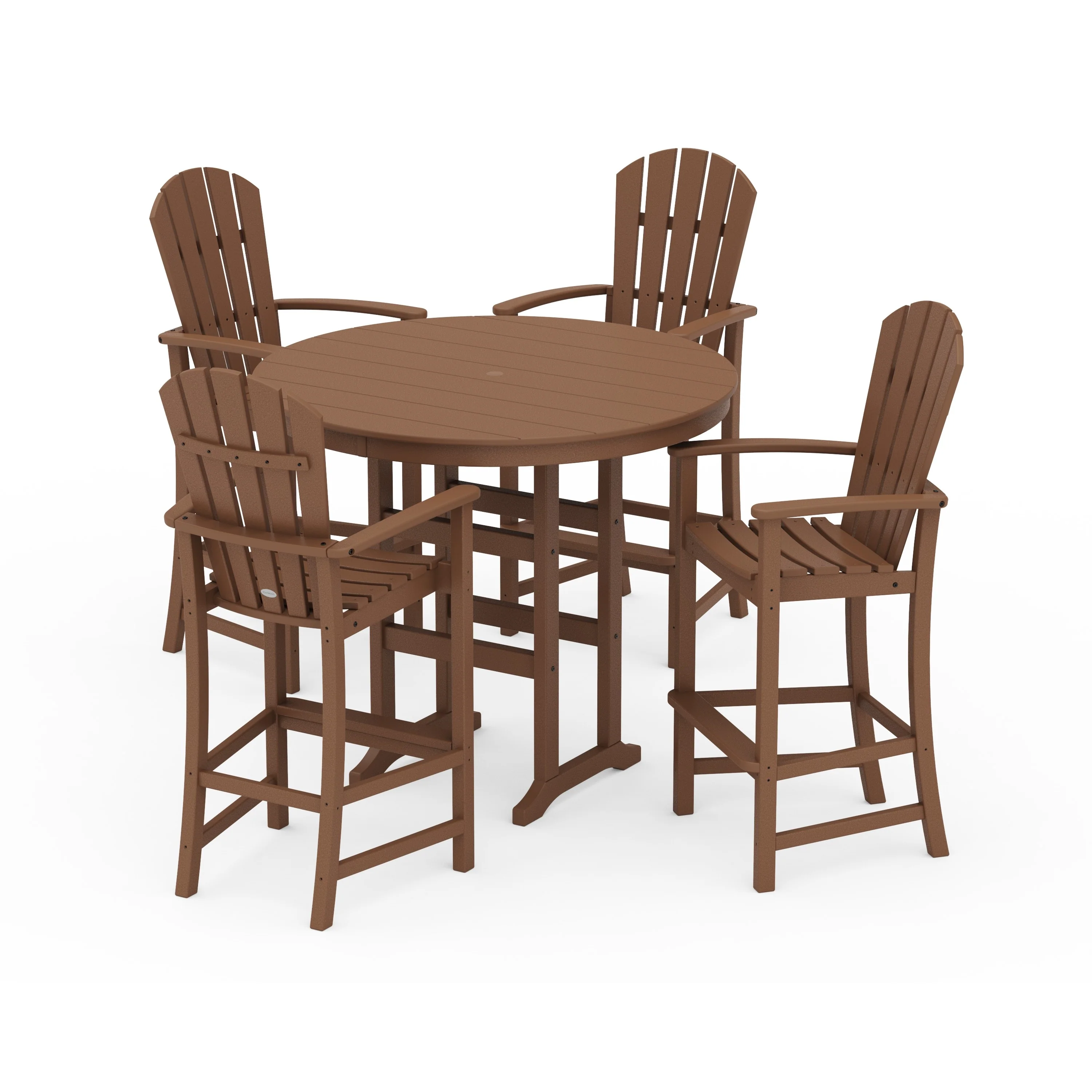 Palm Coast 5-Piece Round Farmhouse Bar Set - Image 15