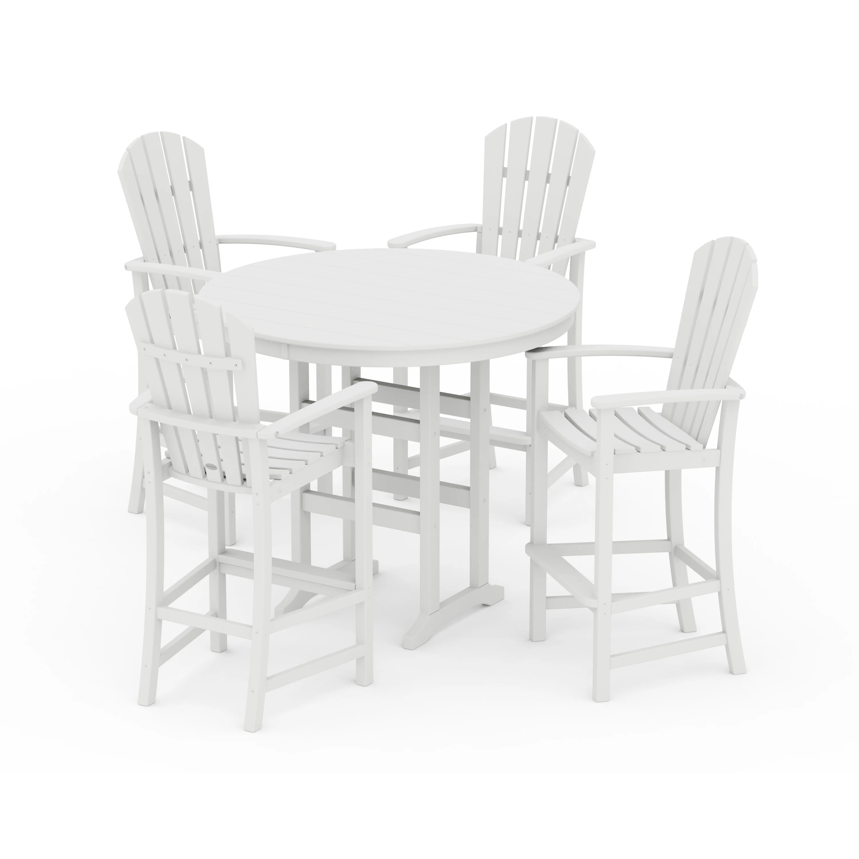 Palm Coast 5-Piece Round Farmhouse Bar Set - Image 4