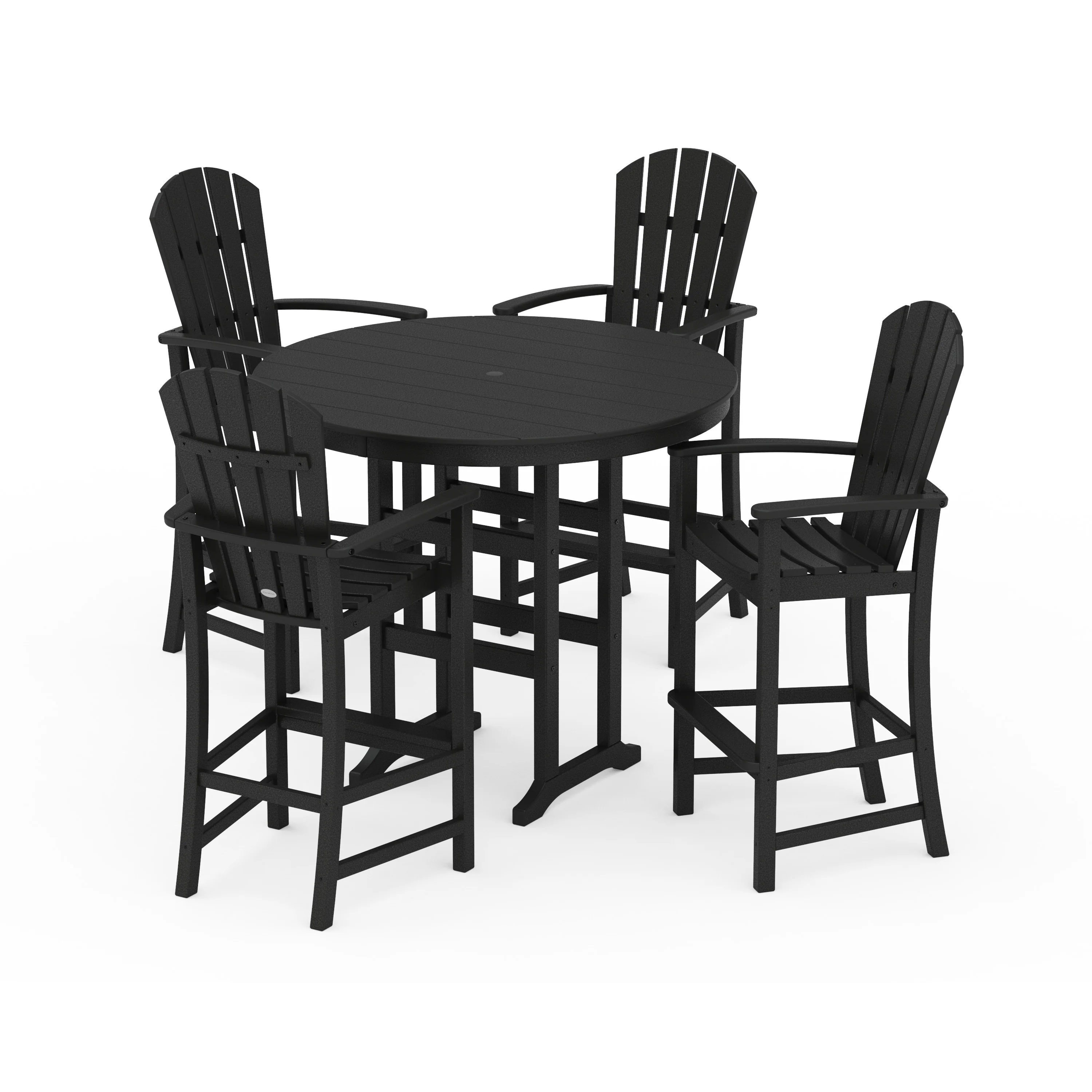 Palm Coast 5-Piece Round Farmhouse Bar Set - Image 5