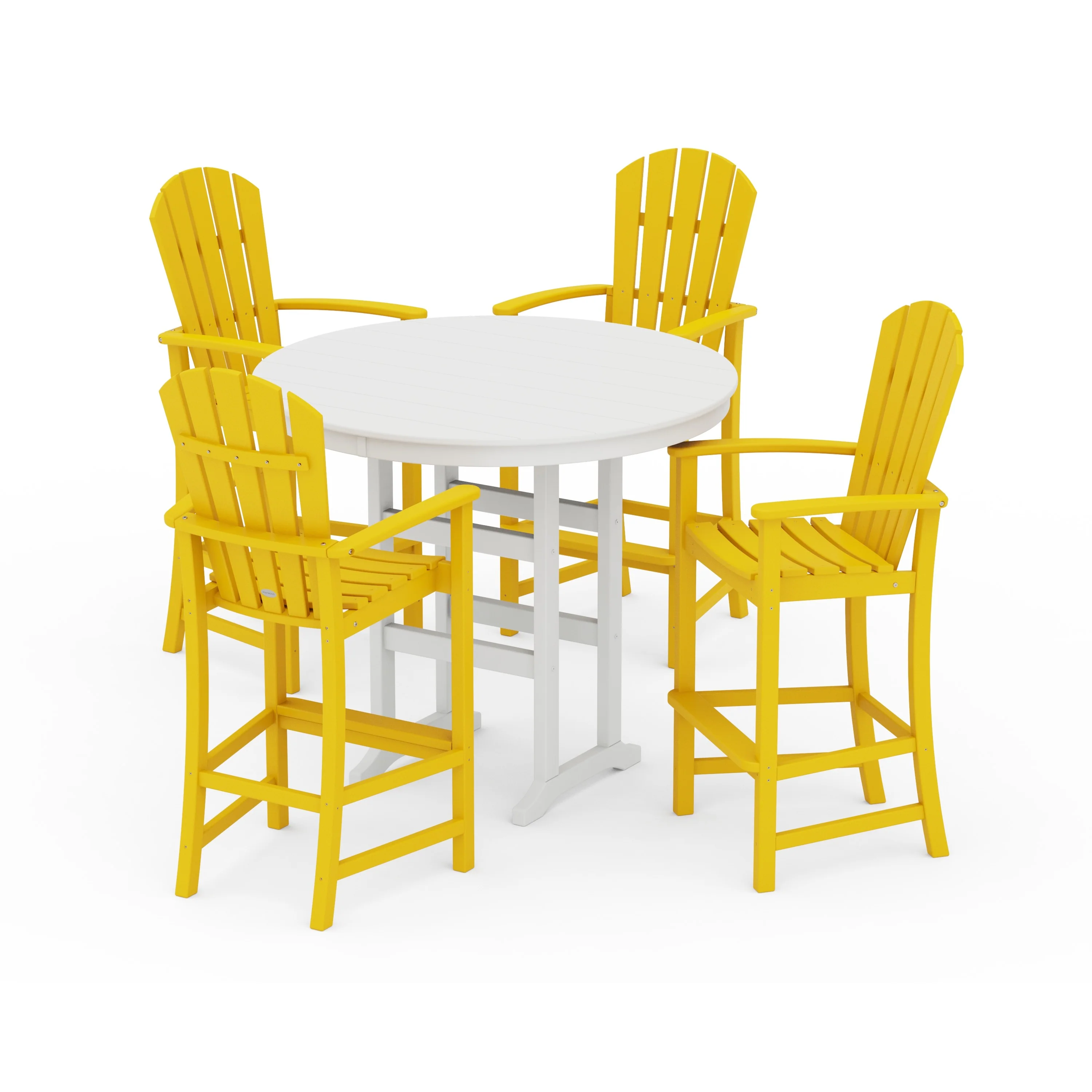 Palm Coast 5-Piece Round Farmhouse Bar Set - Image 6