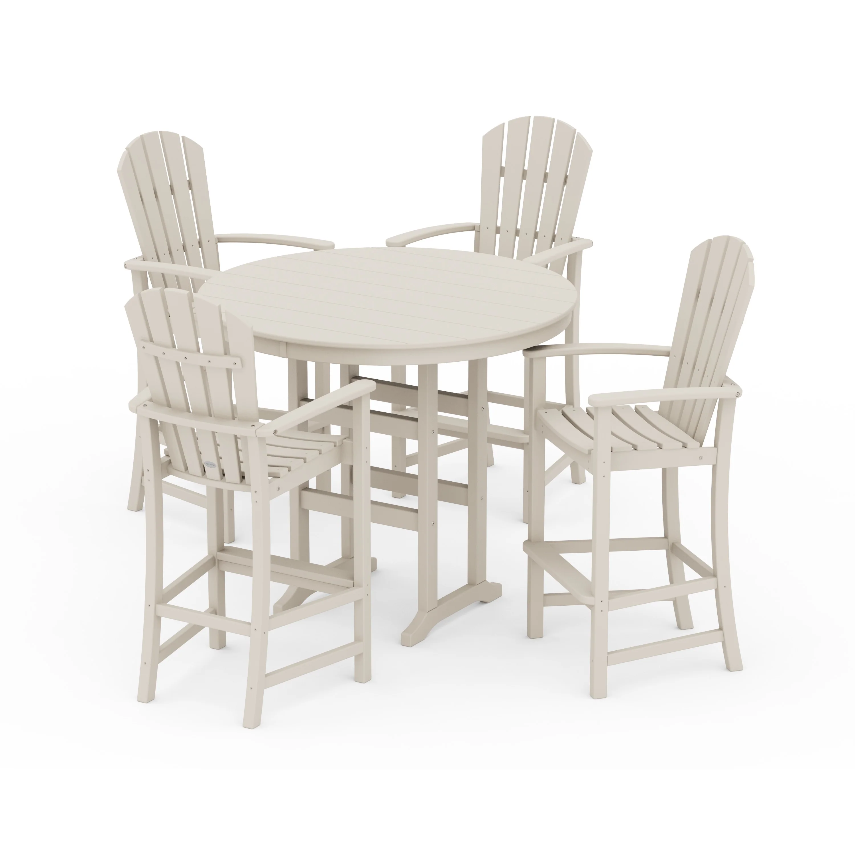 Palm Coast 5-Piece Round Farmhouse Bar Set - Image 8