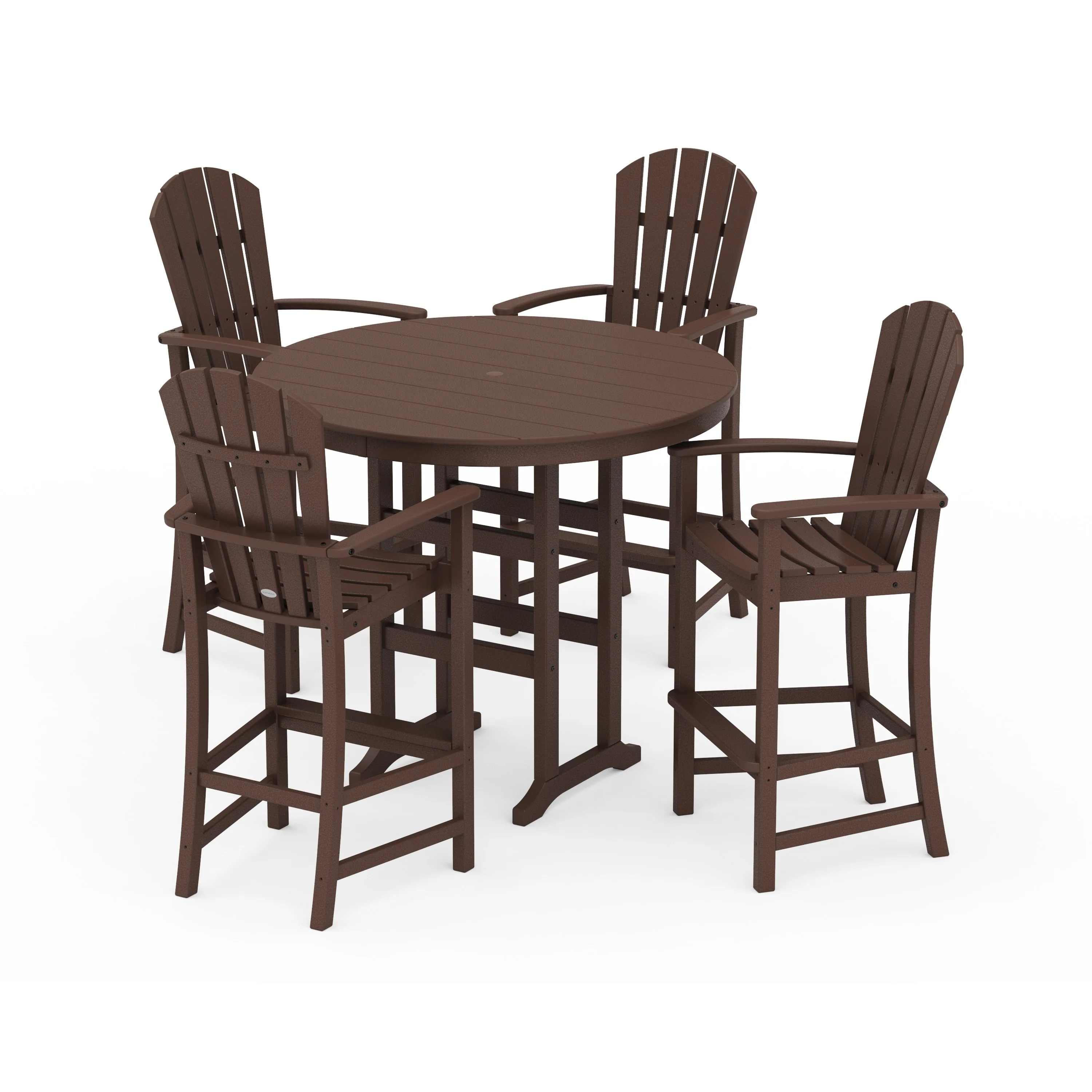 Palm Coast 5-Piece Round Farmhouse Bar Set - Image 9