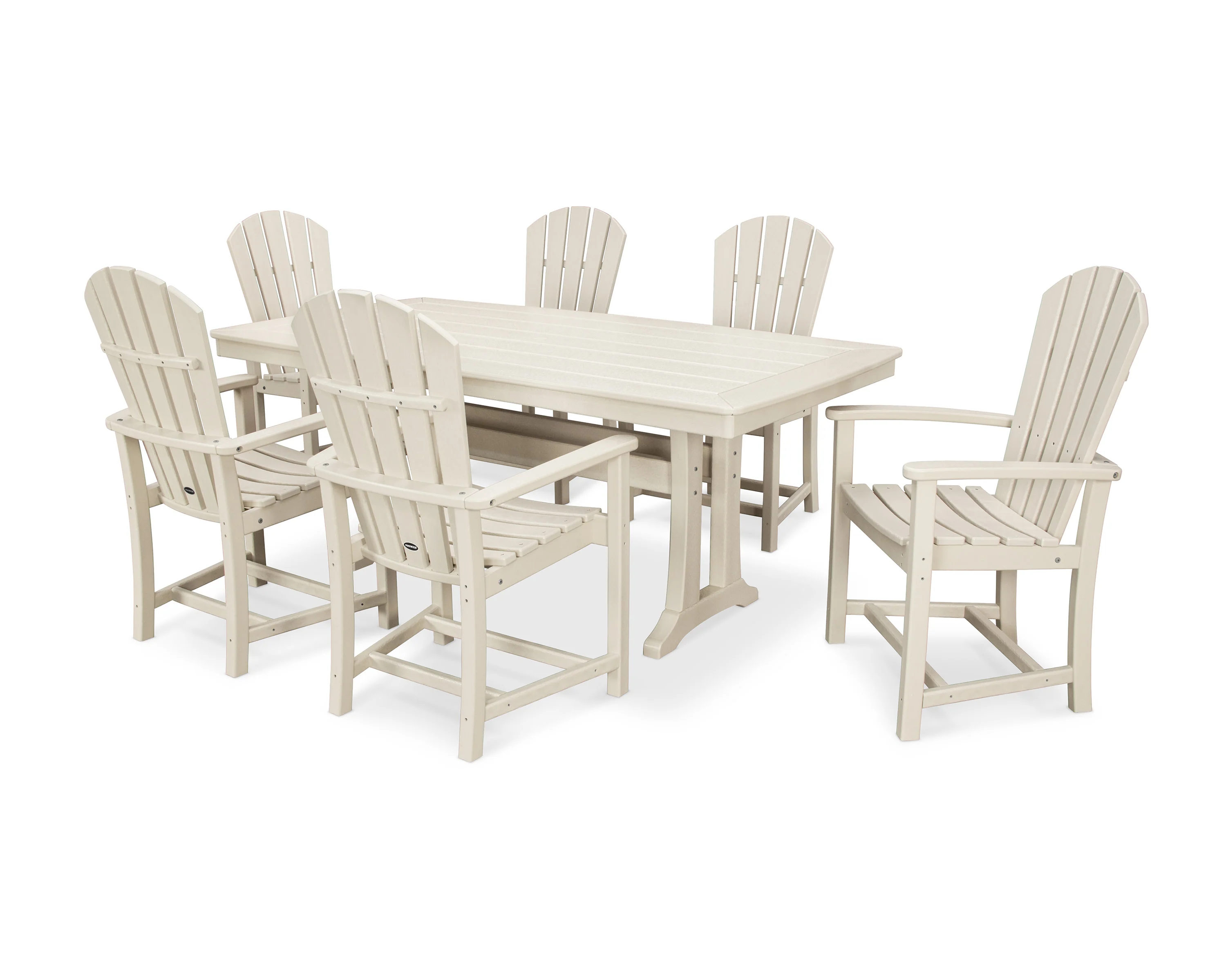 Palm Coast 7-Piece Dining Set with Trestle Legs - Image 13