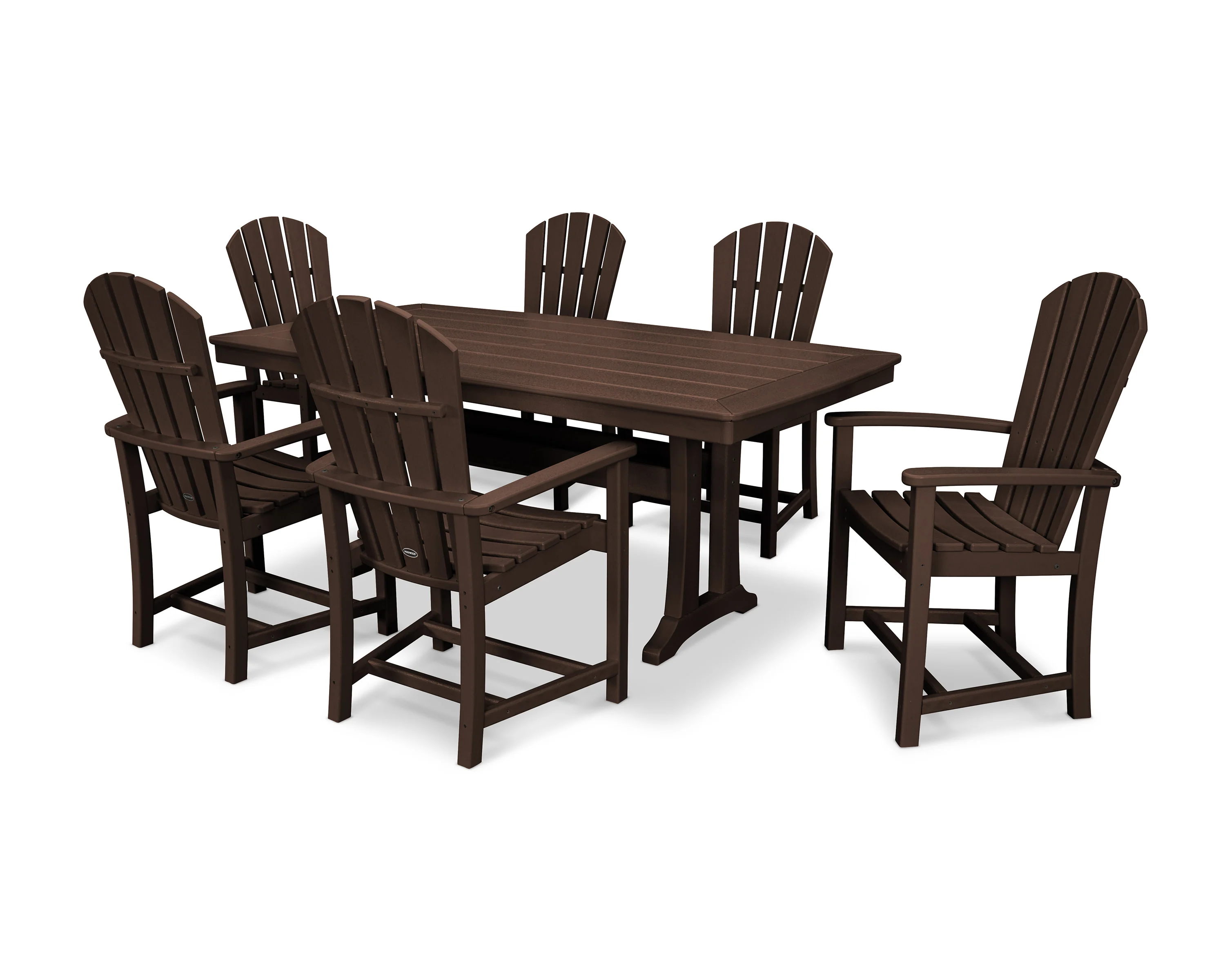 Palm Coast 7-Piece Dining Set with Trestle Legs - Image 14
