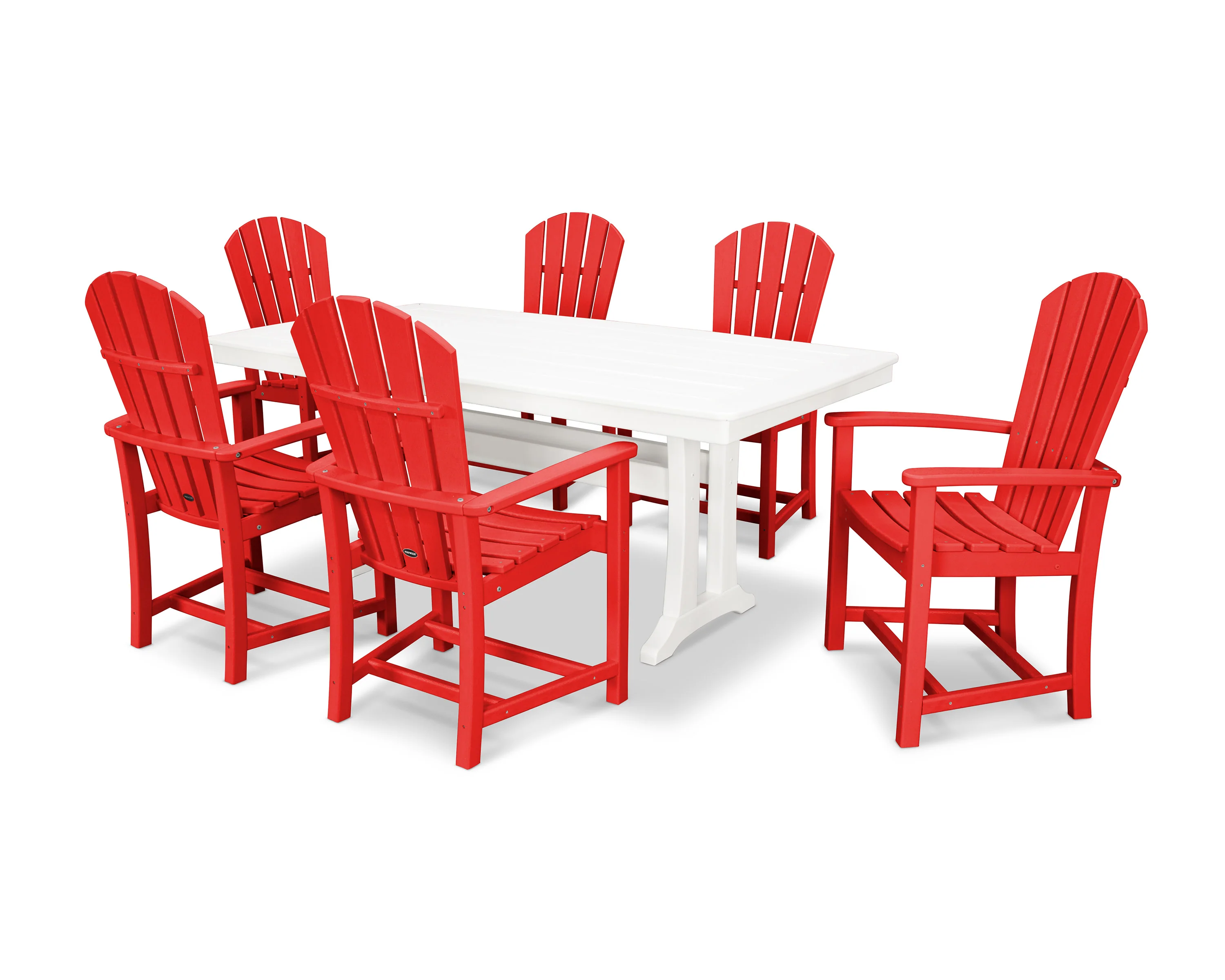 Palm Coast 7-Piece Dining Set with Trestle Legs - Image 15