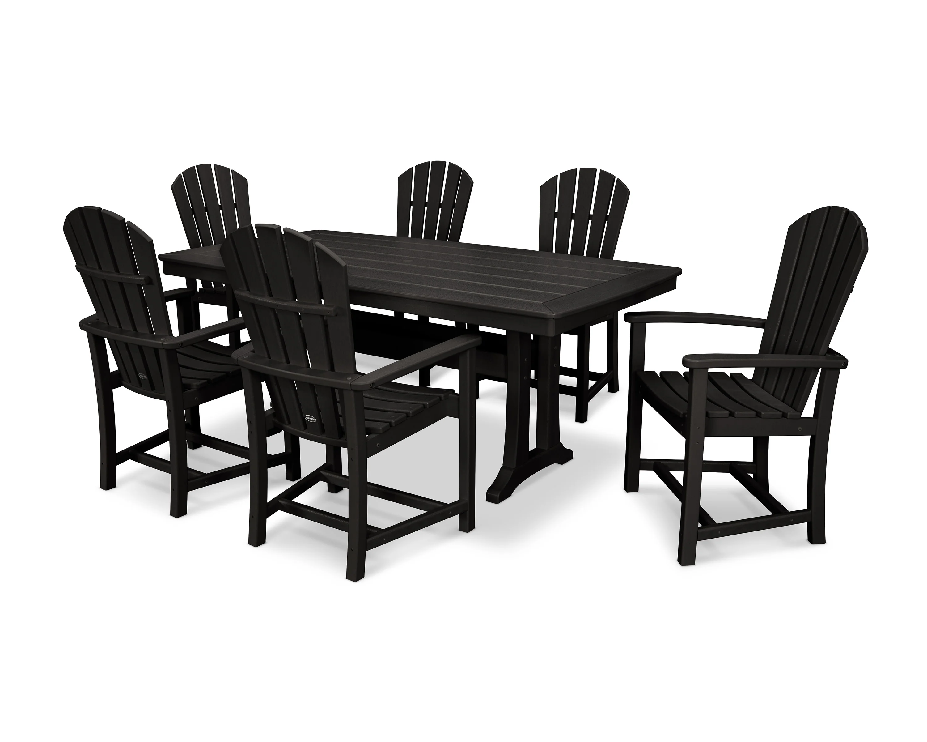 Palm Coast 7-Piece Dining Set with Trestle Legs - Image 19