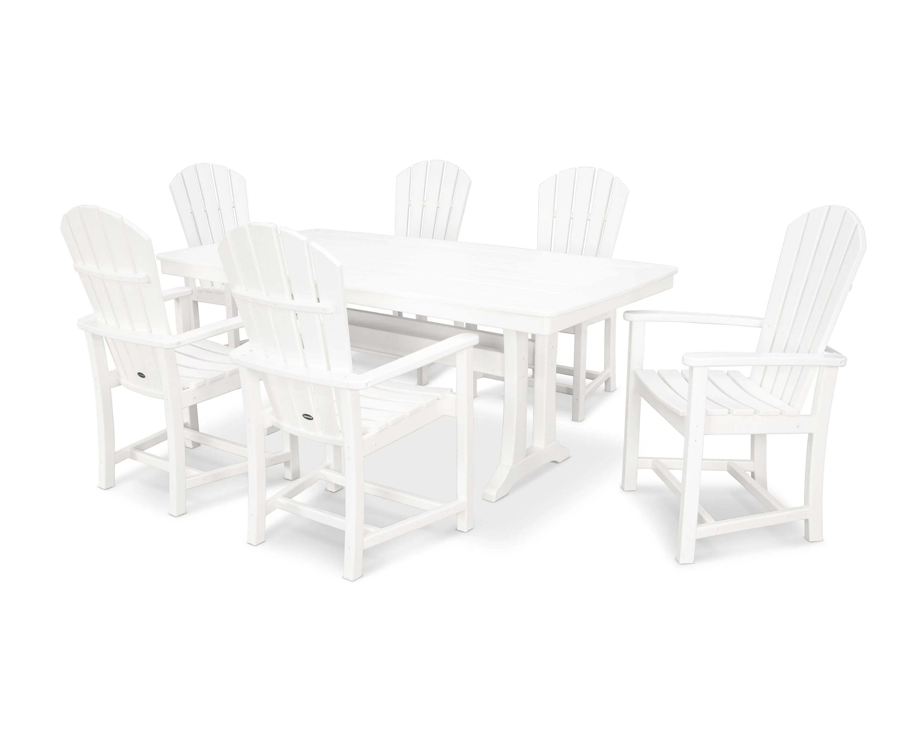 Palm Coast 7-Piece Dining Set with Trestle Legs - Image 21