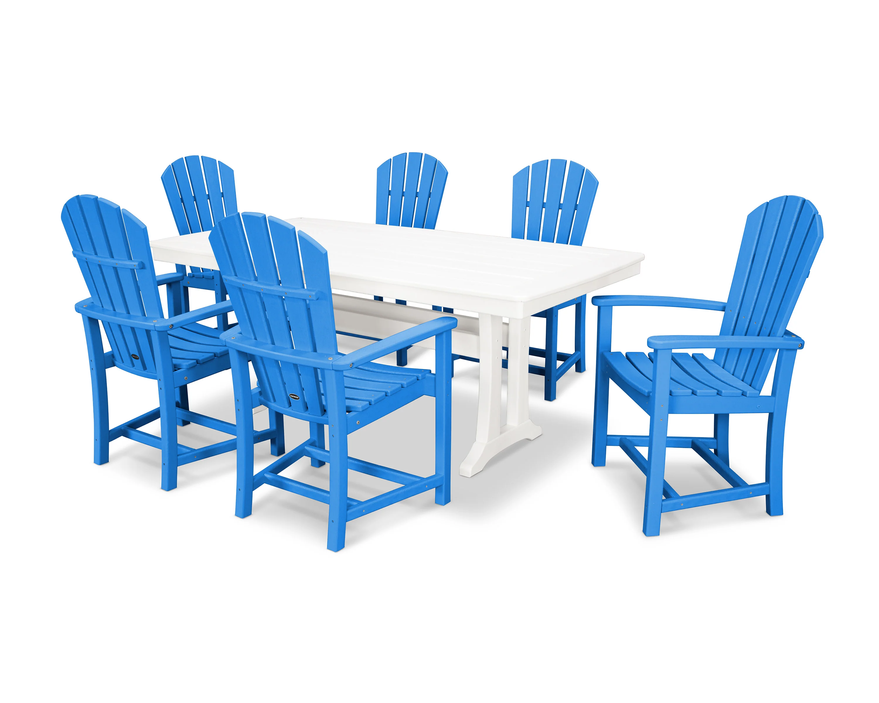 Palm Coast 7-Piece Dining Set with Trestle Legs - Image 23