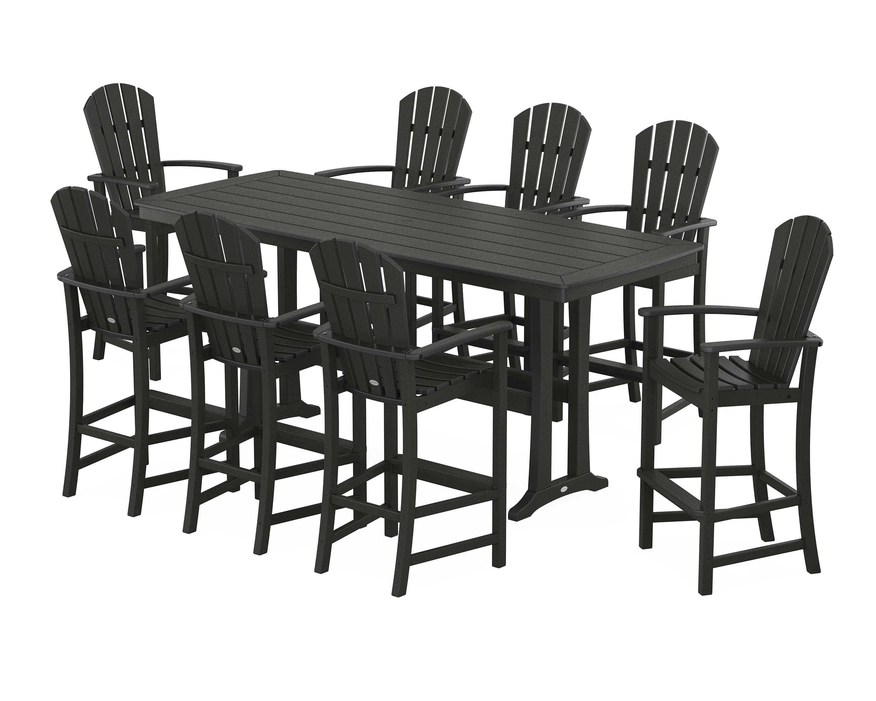 Palm Coast 9-Piece Bar Set with Trestle Legs - Image 4