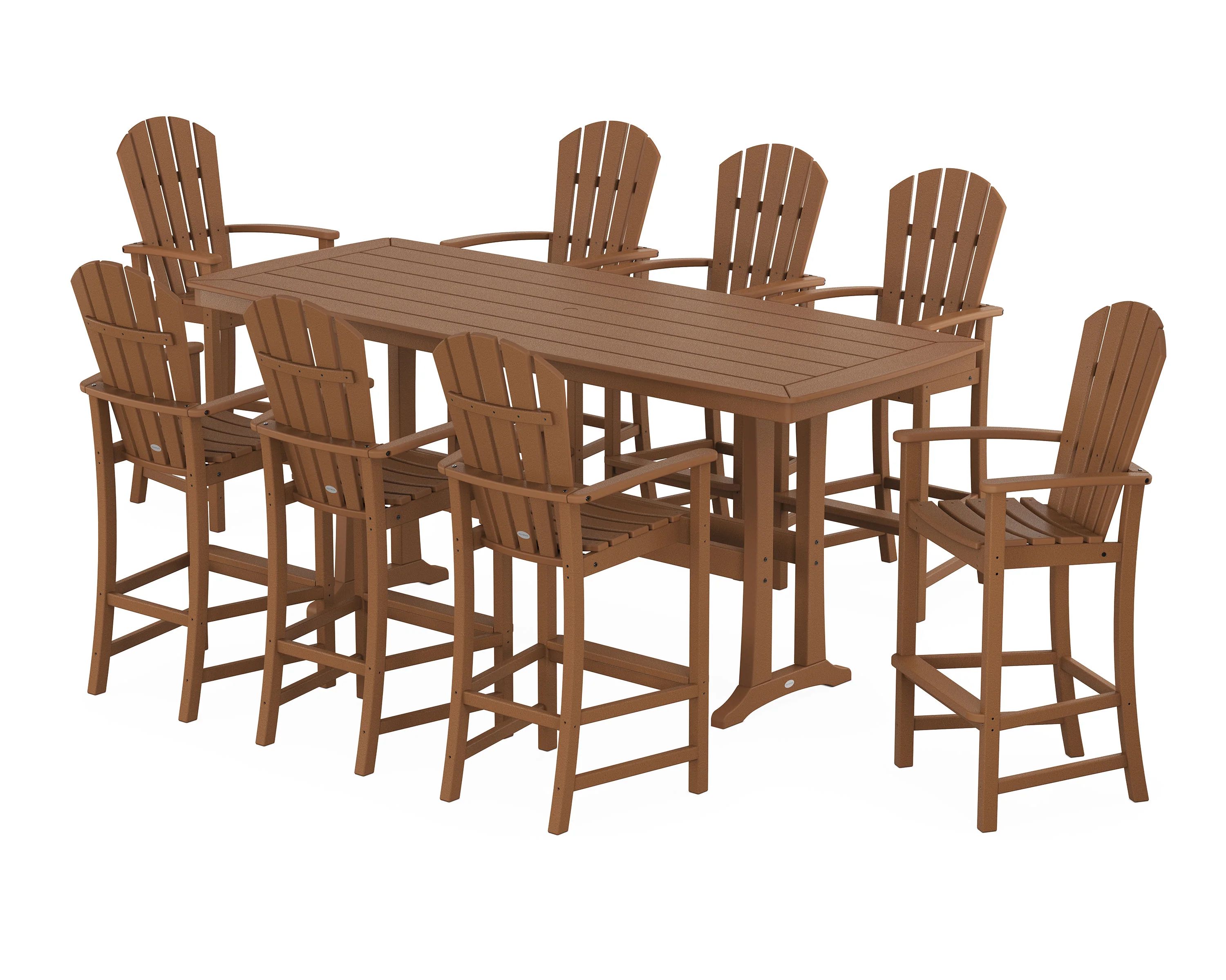 Palm Coast 9-Piece Bar Set with Trestle Legs - Image 9