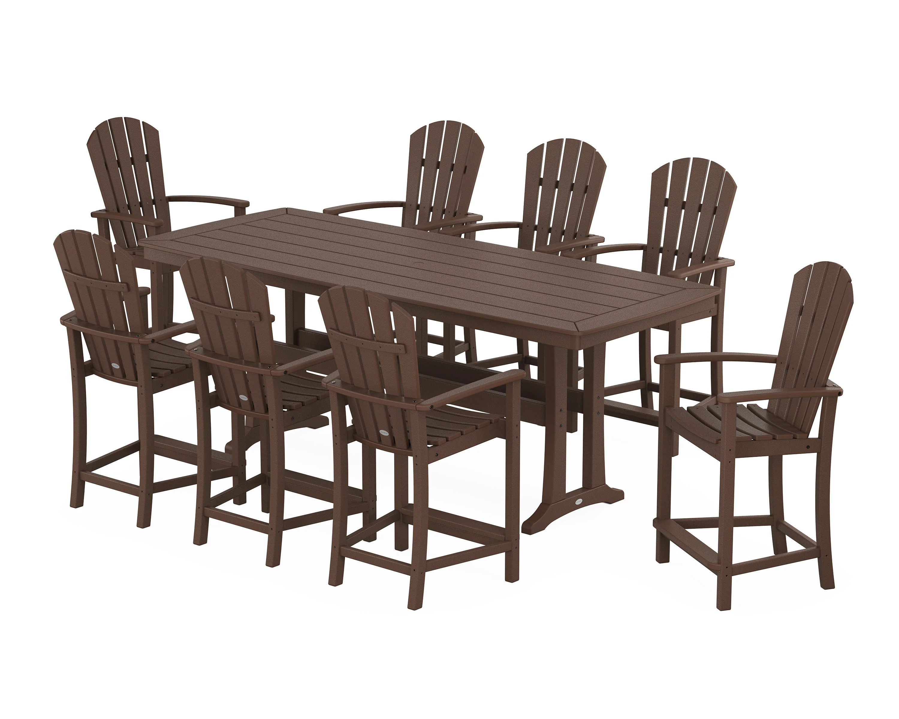 Palm Coast 9-Piece Counter Set with Trestle Legs - Image 4