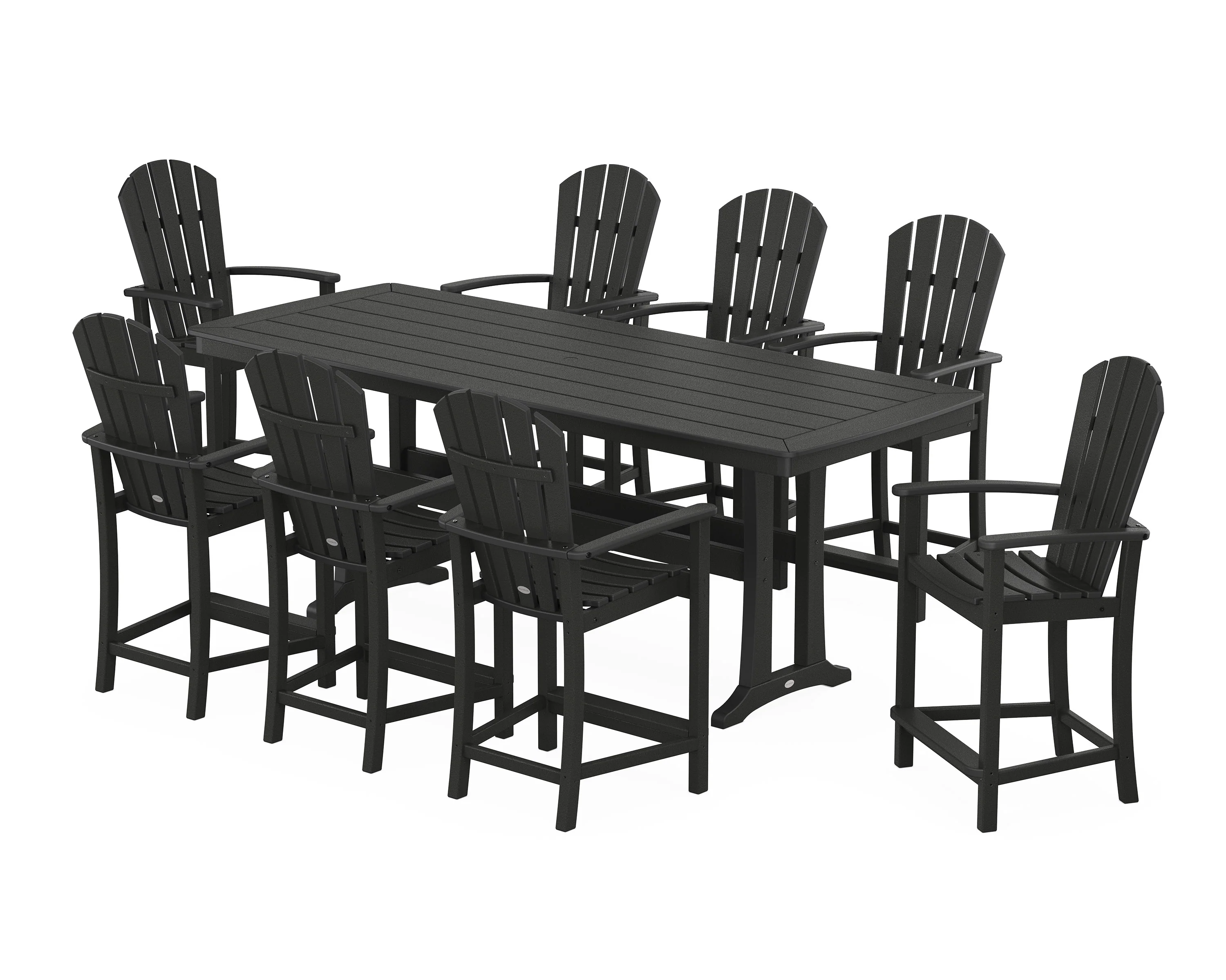 Palm Coast 9-Piece Counter Set with Trestle Legs - Image 5