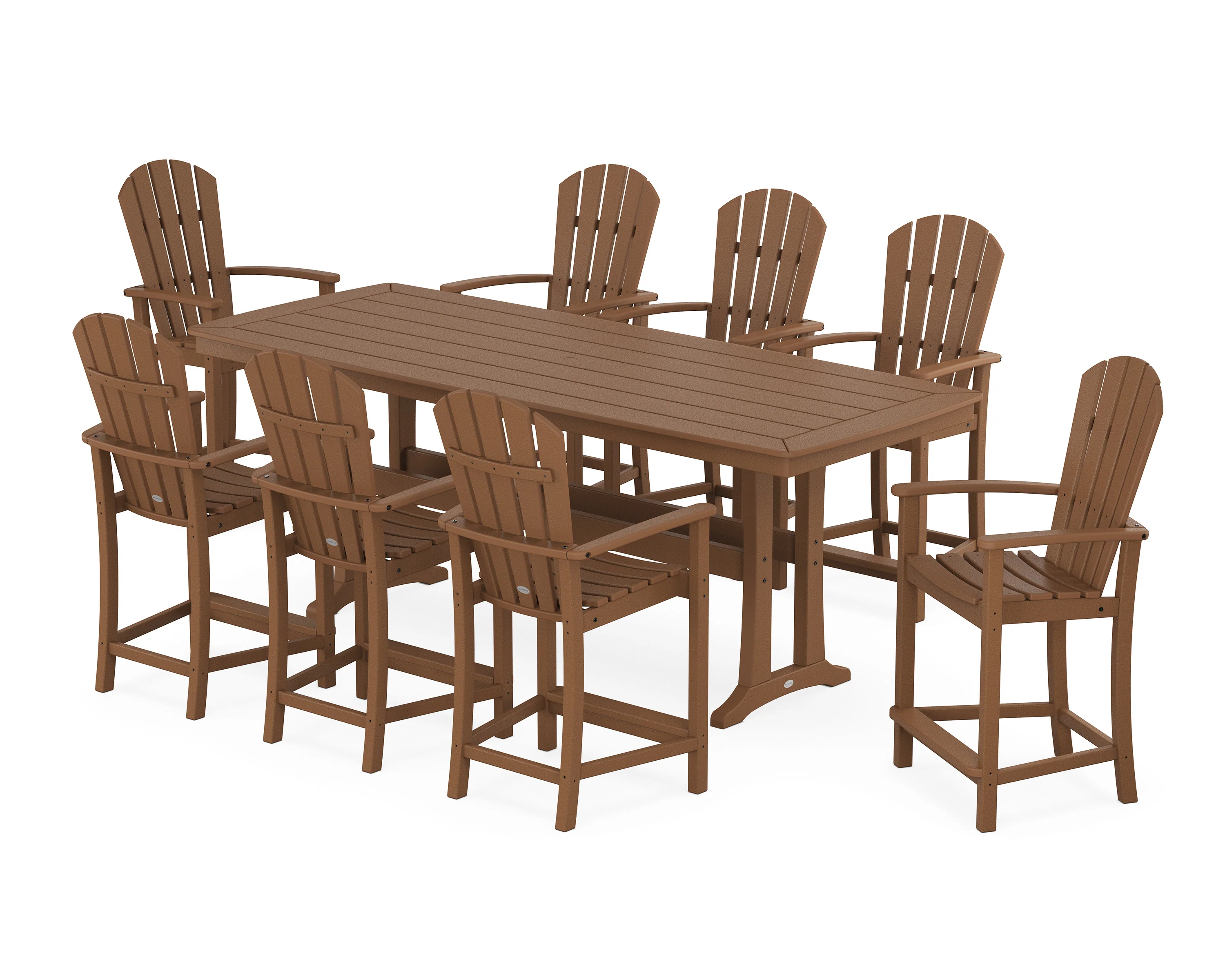 Palm Coast 9-Piece Counter Set with Trestle Legs - Image 6