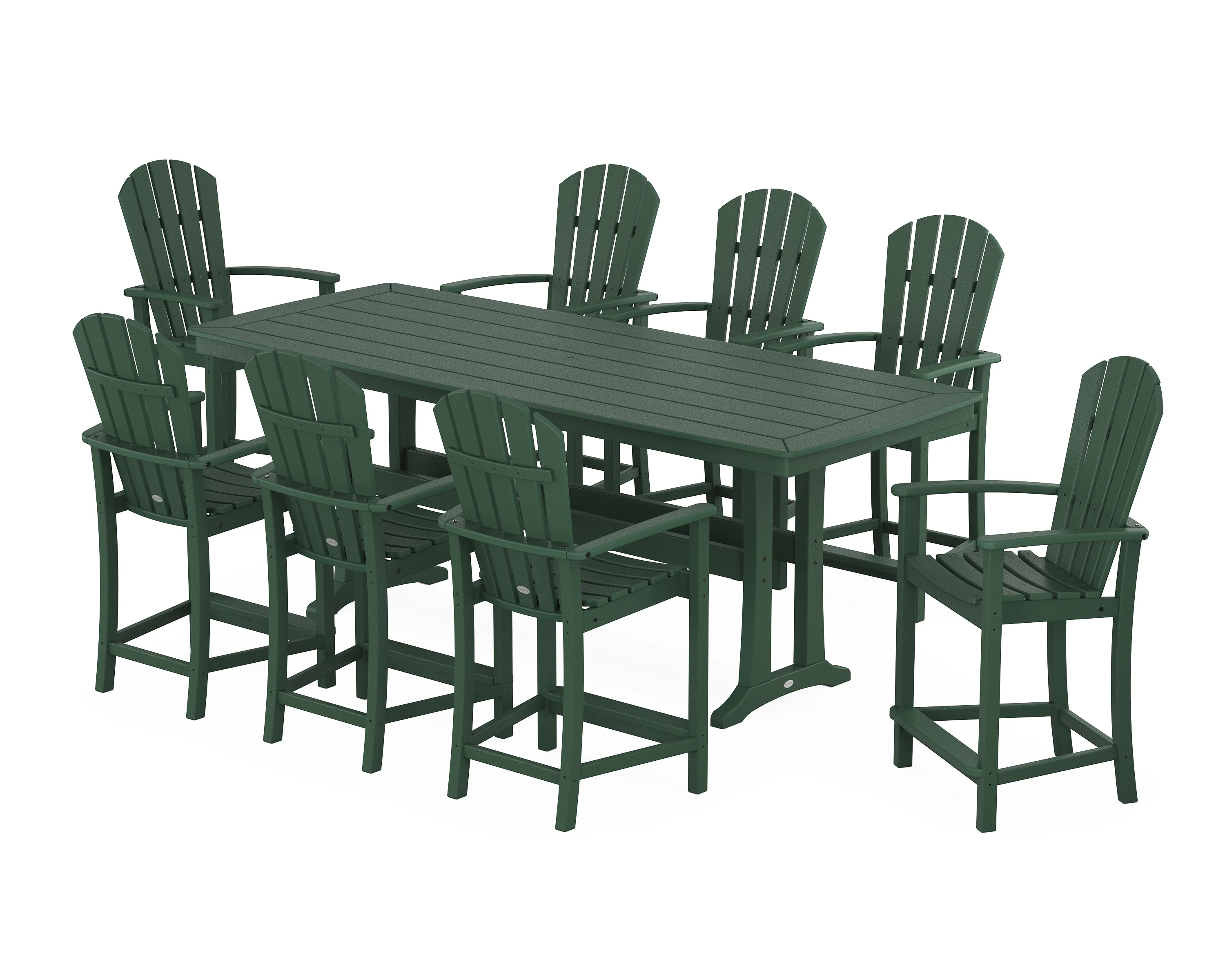 Palm Coast 9-Piece Counter Set with Trestle Legs - Image 9