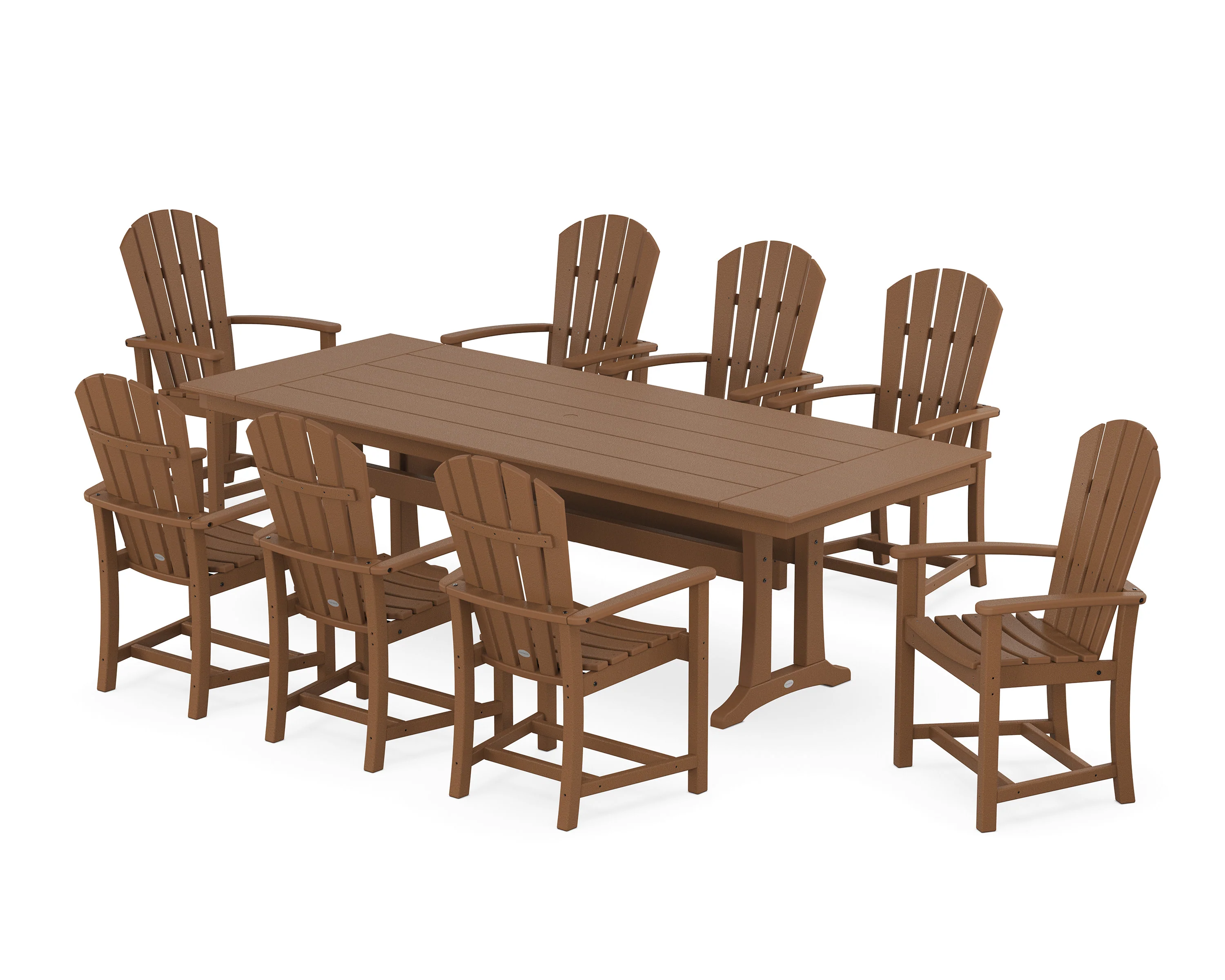 Palm Coast 9-Piece Farmhouse Dining Set with Trestle Legs - Image 8