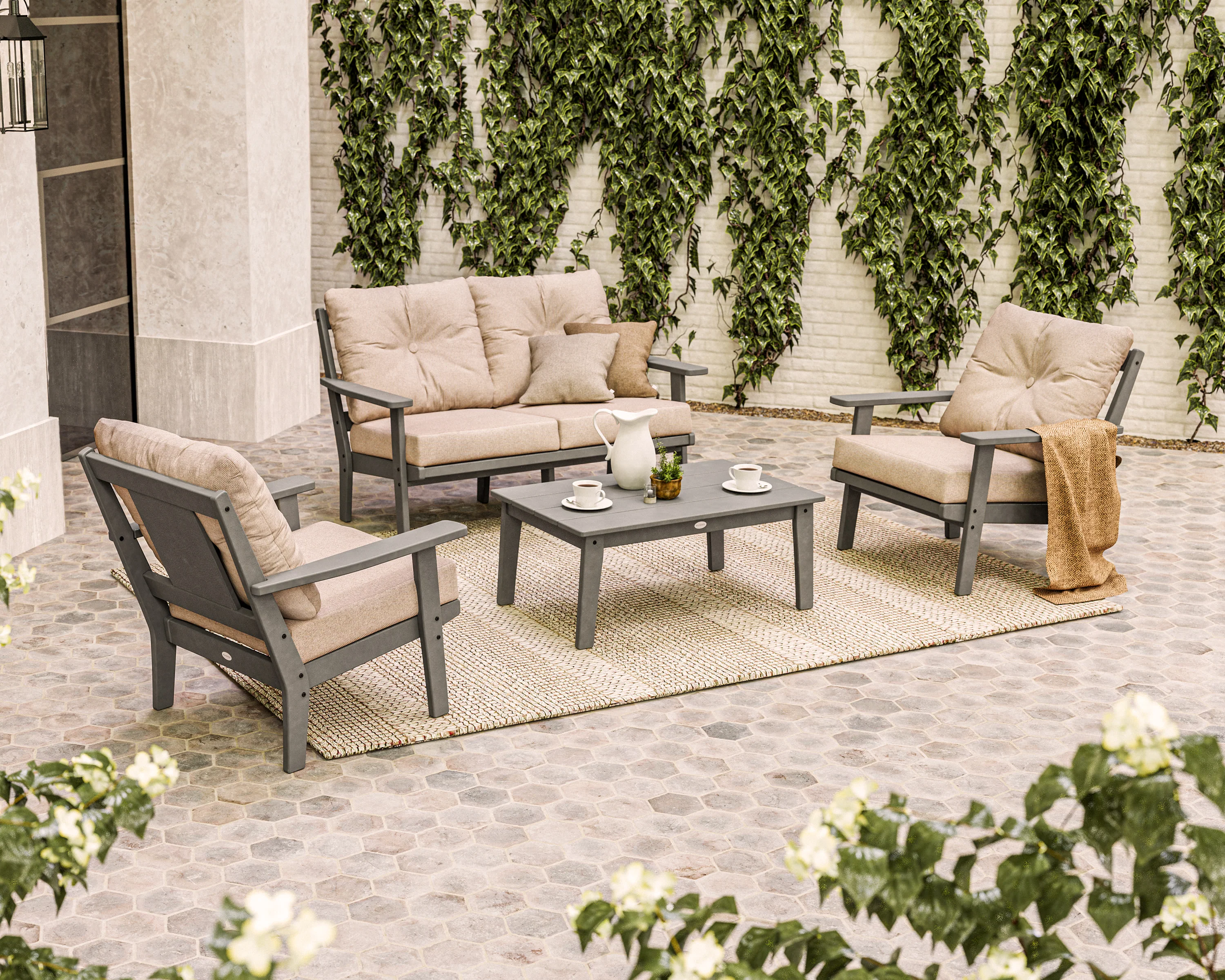 Prairie 4-Piece Deep Seating Set with Loveseat - Image 2