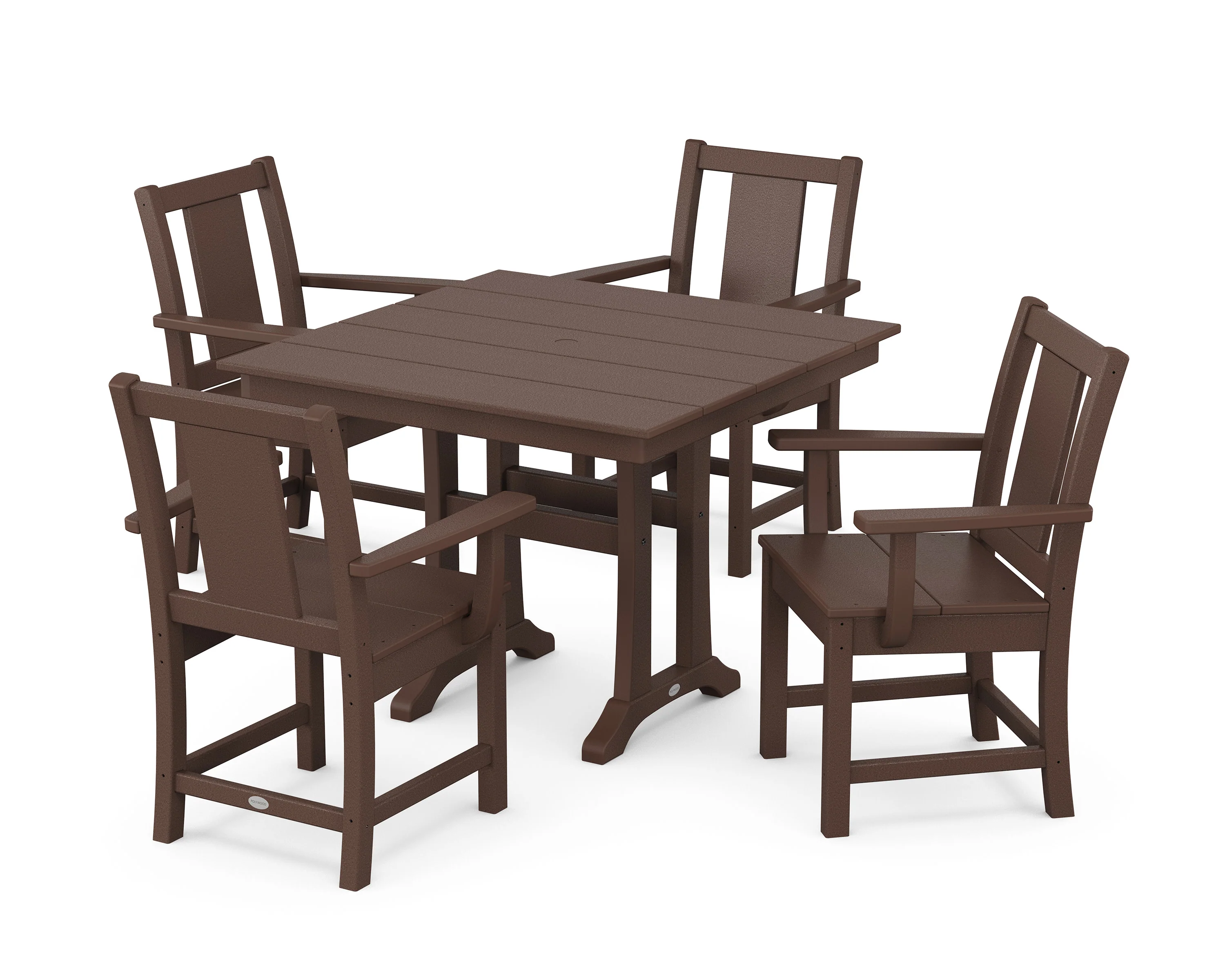 Prairie 5-Piece Farmhouse Dining Set with Trestle Legs - Image 4