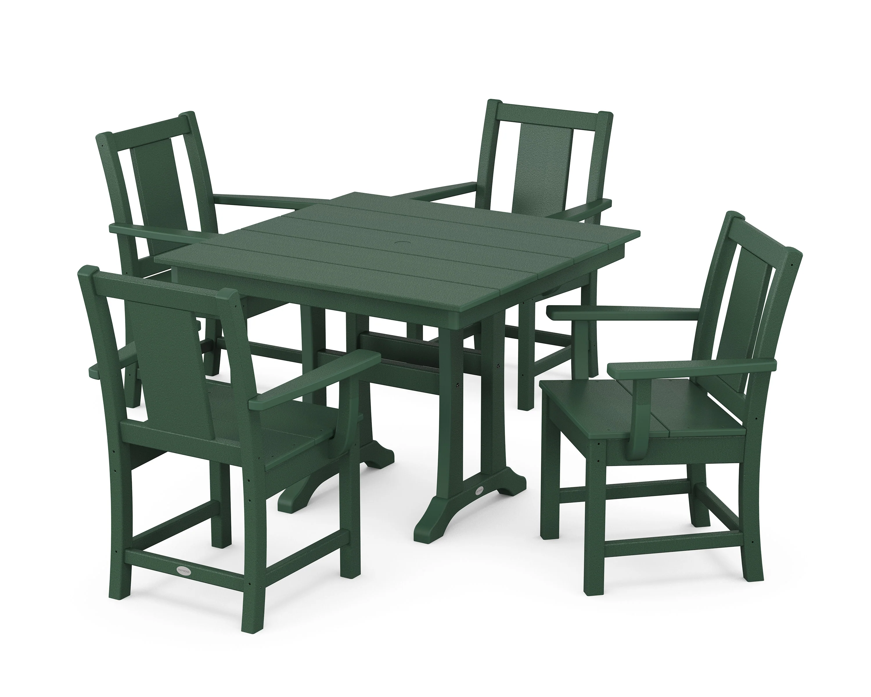 Prairie 5-Piece Farmhouse Dining Set with Trestle Legs - Image 5