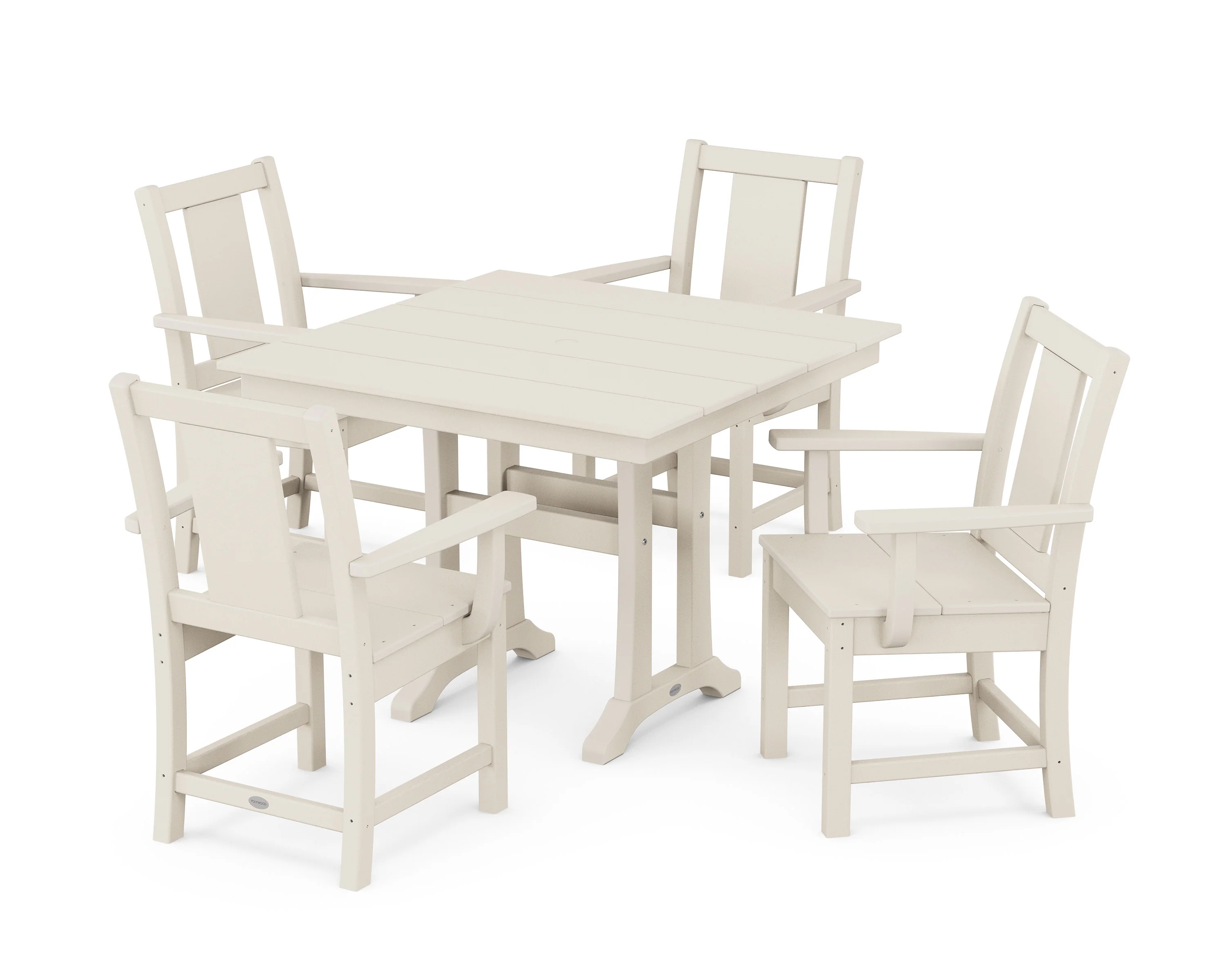 Prairie 5-Piece Farmhouse Dining Set with Trestle Legs - Image 8