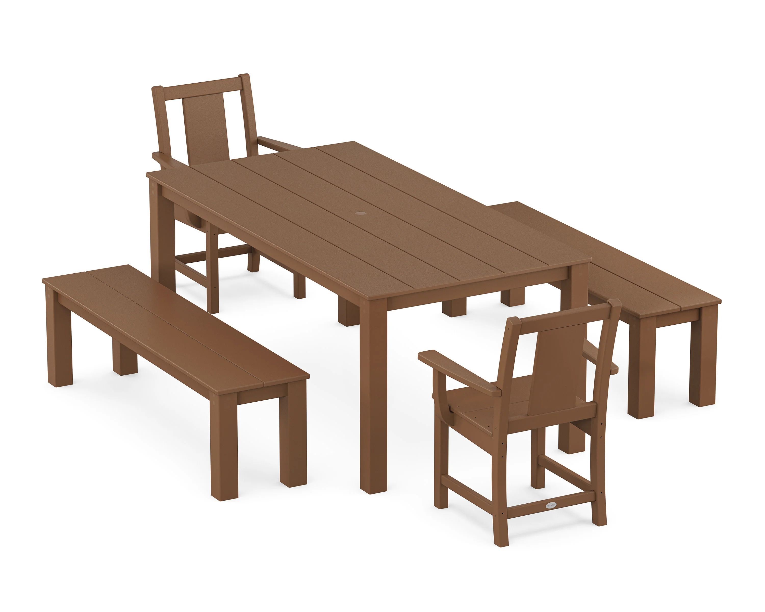 Prairie 5-Piece Parsons Dining Set with Benches - Image 6