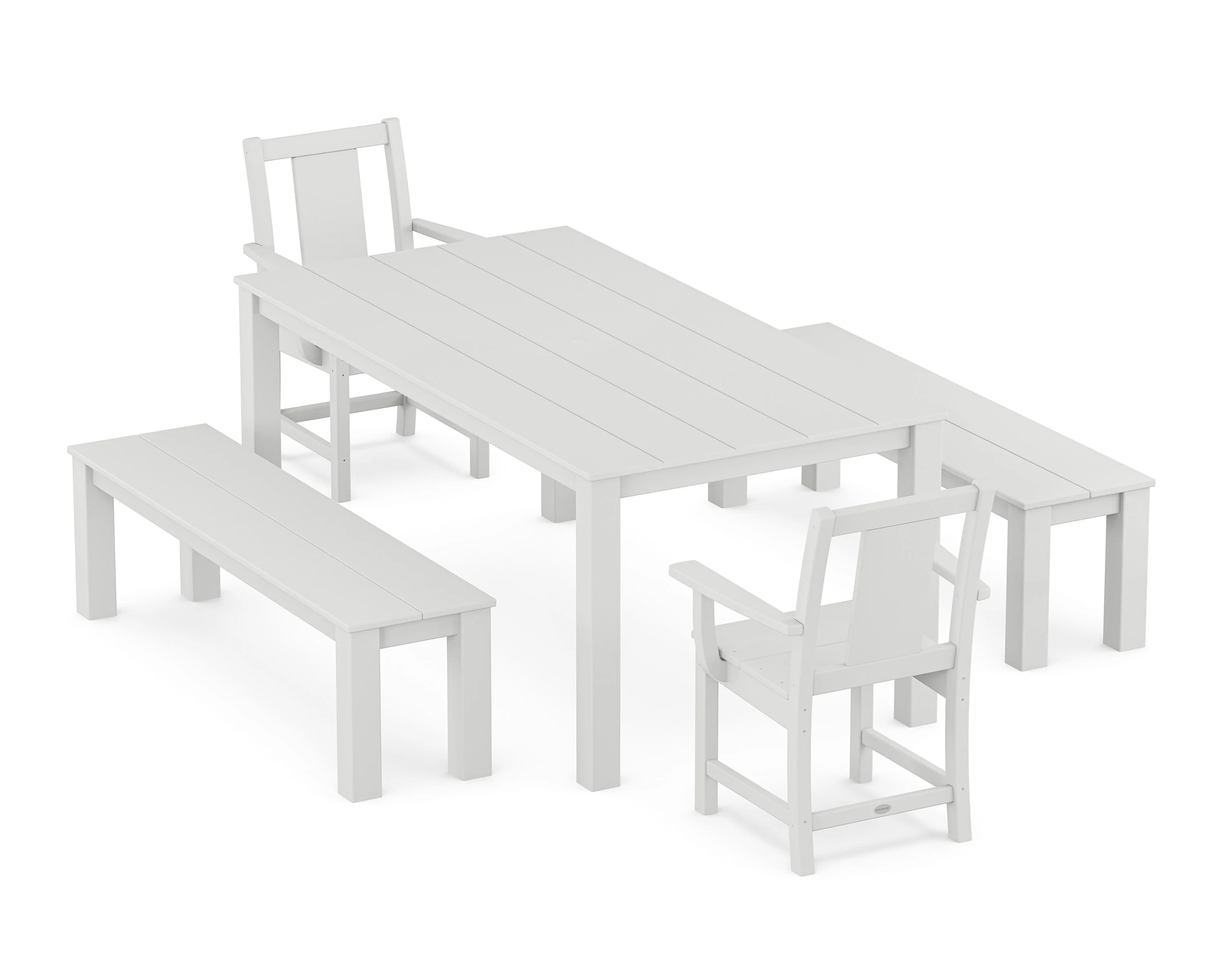 Prairie 5-Piece Parsons Dining Set with Benches - Image 8