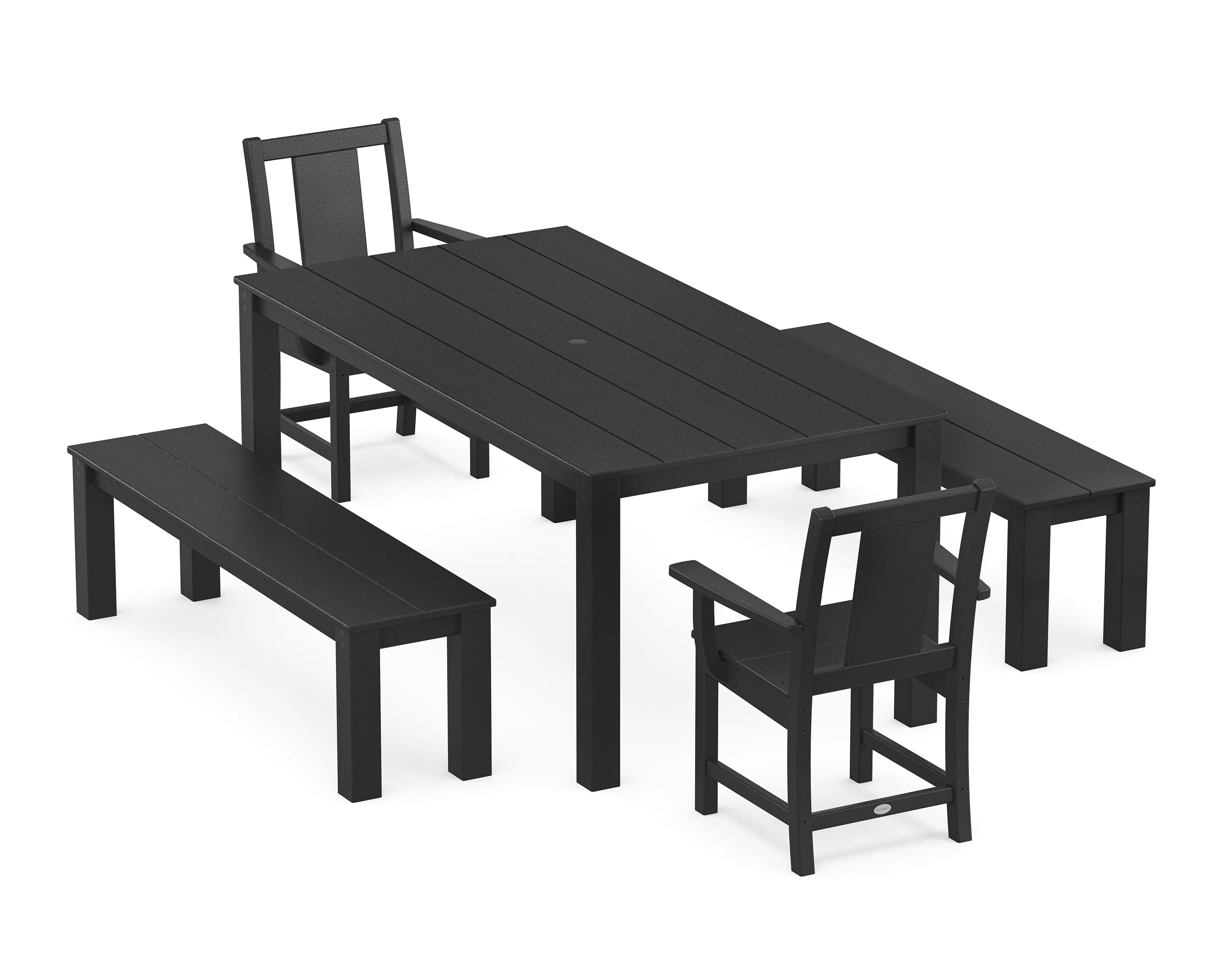 Prairie 5-Piece Parsons Dining Set with Benches - Image 9