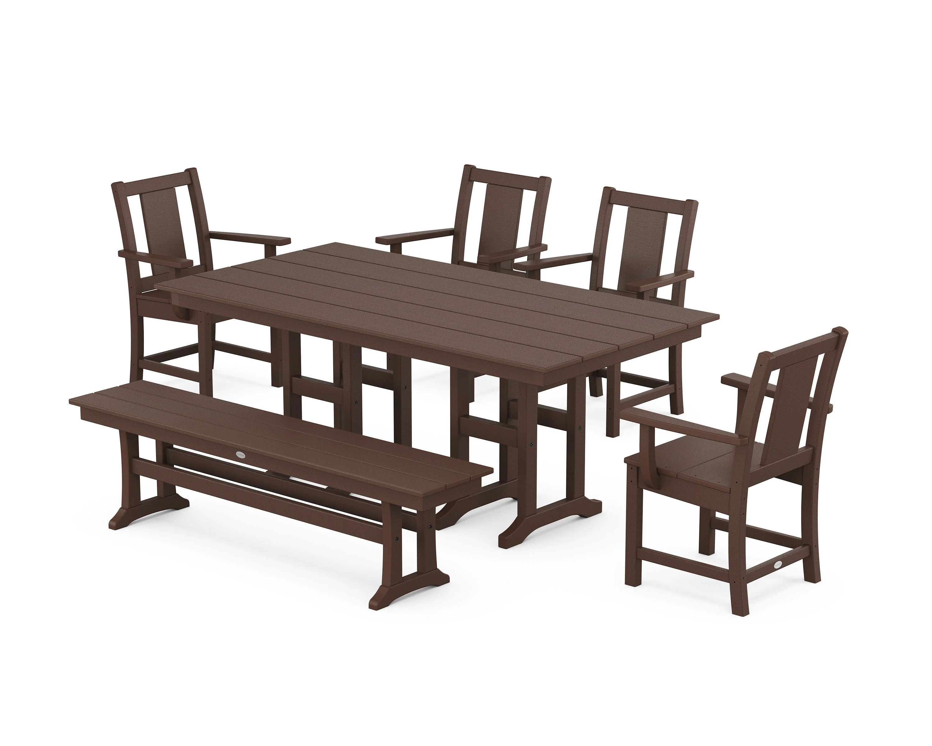 Prairie 6-Piece Farmhouse Dining Set with Bench - Image 5